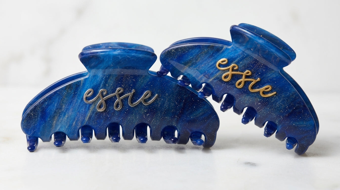 Personalised Signature Paddle Hair Claw Clip
