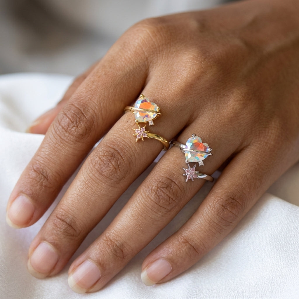Orbit Heart Ring