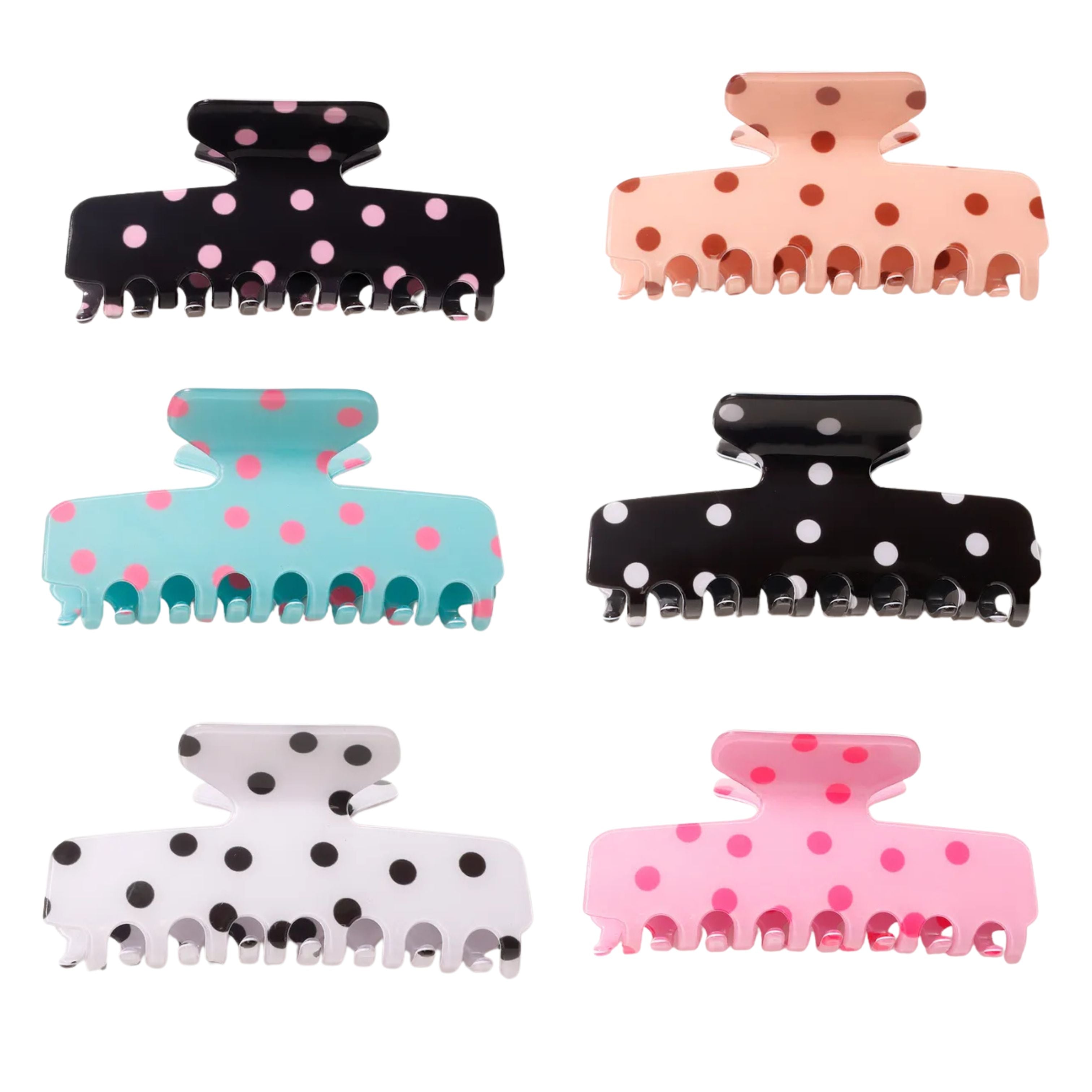 Polka Dot Hair Claw Clip