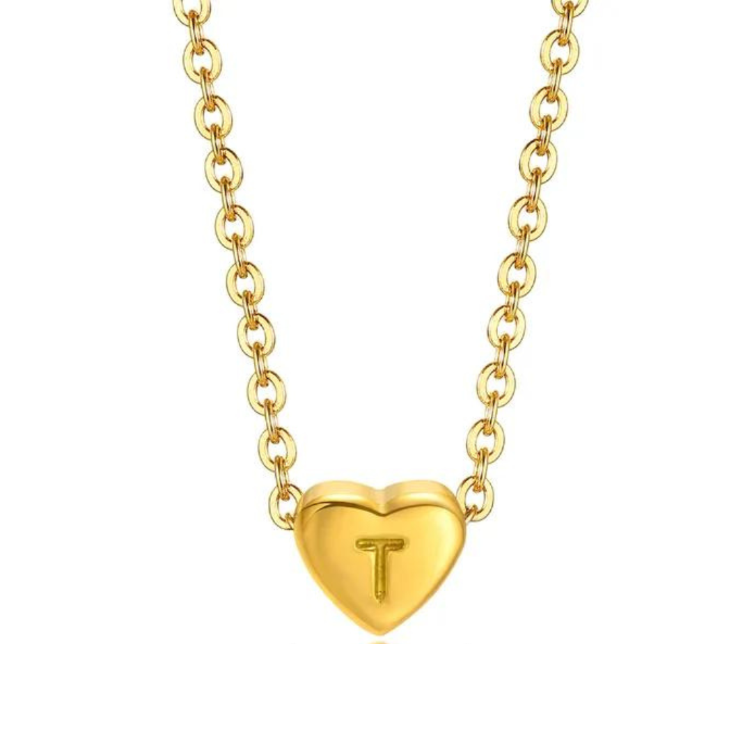 initial heart necklace