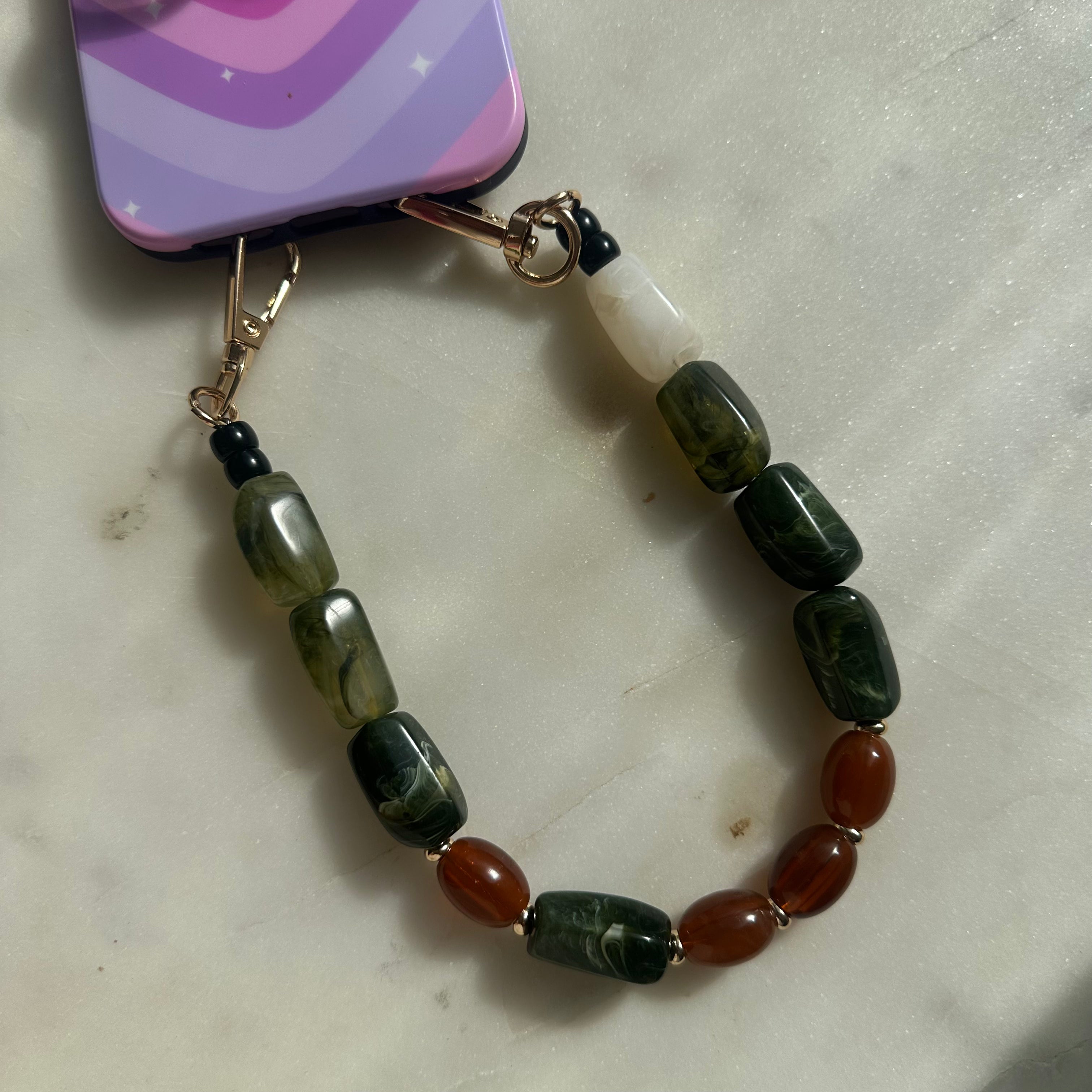 Fall Crystal Phone Strap