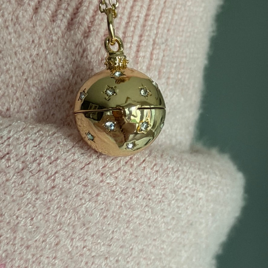 Hidden Pink Ring Ball Necklace