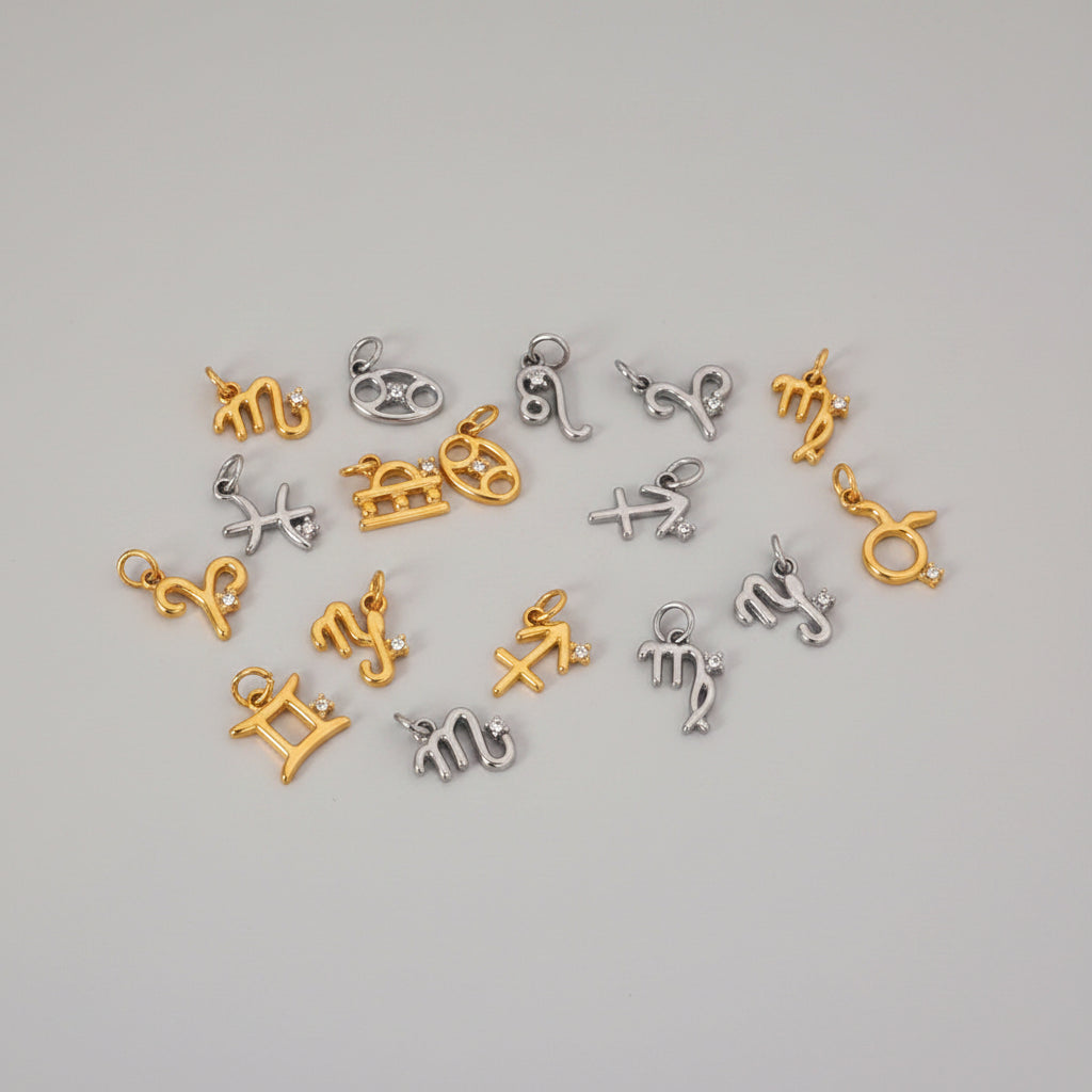 Zodiac Crystal Necklace And Bracelet