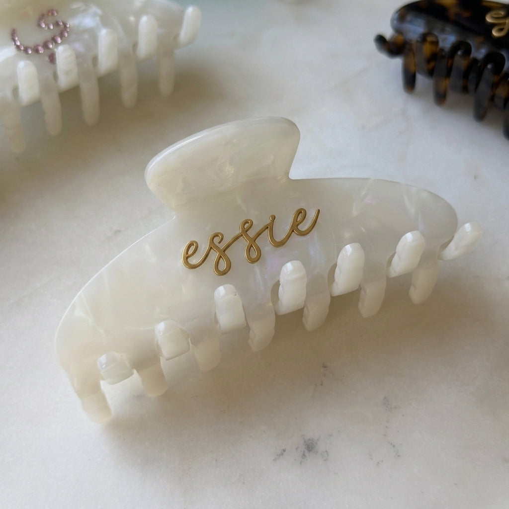 Personalised Signature Paddle Hair Claw Clip