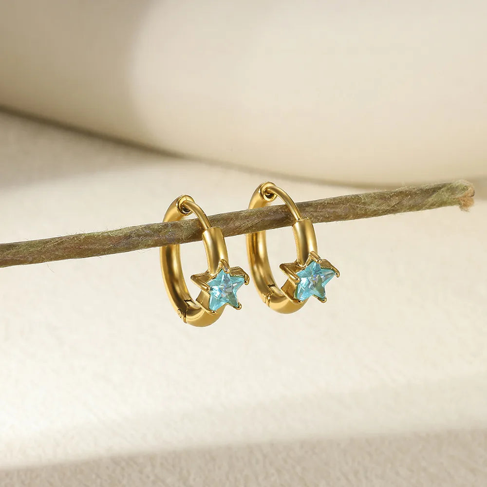 Mini Star Hoop Earrings