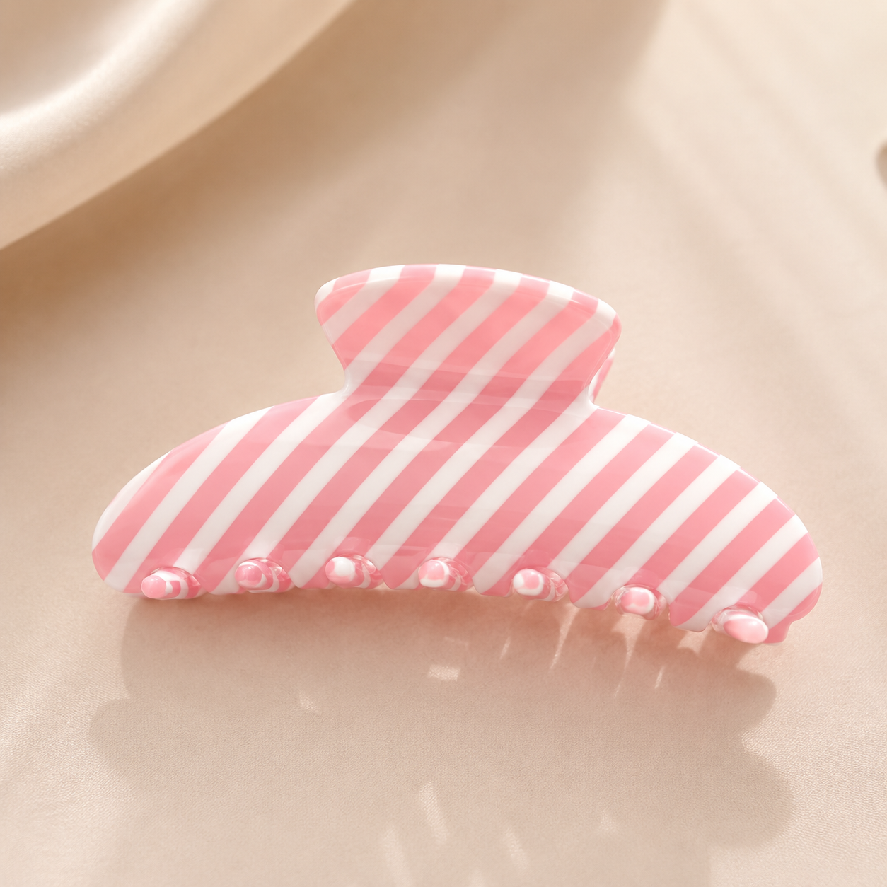 Candy Stripe Hair Claw Clip