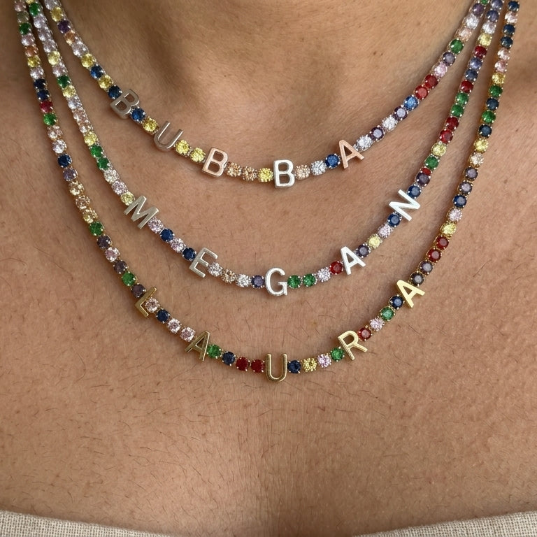 Custom Name Tennis Necklace