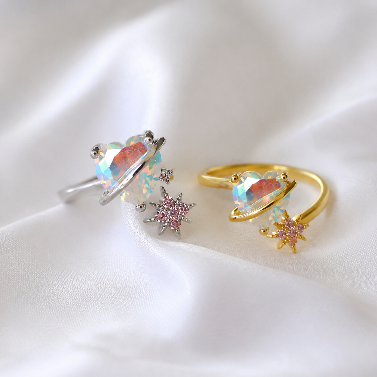Orbit Heart Ring