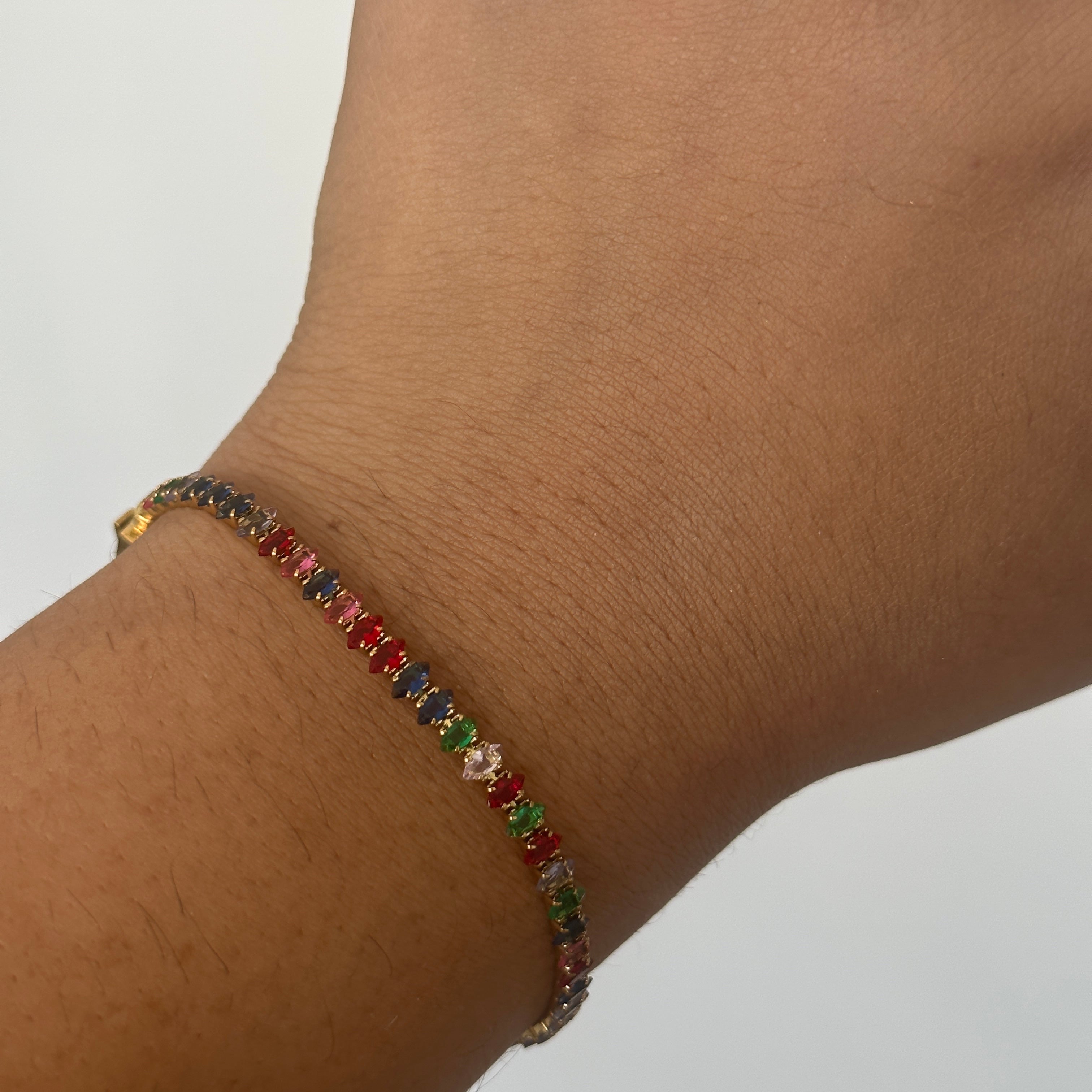 multicoloured diamond bracelet