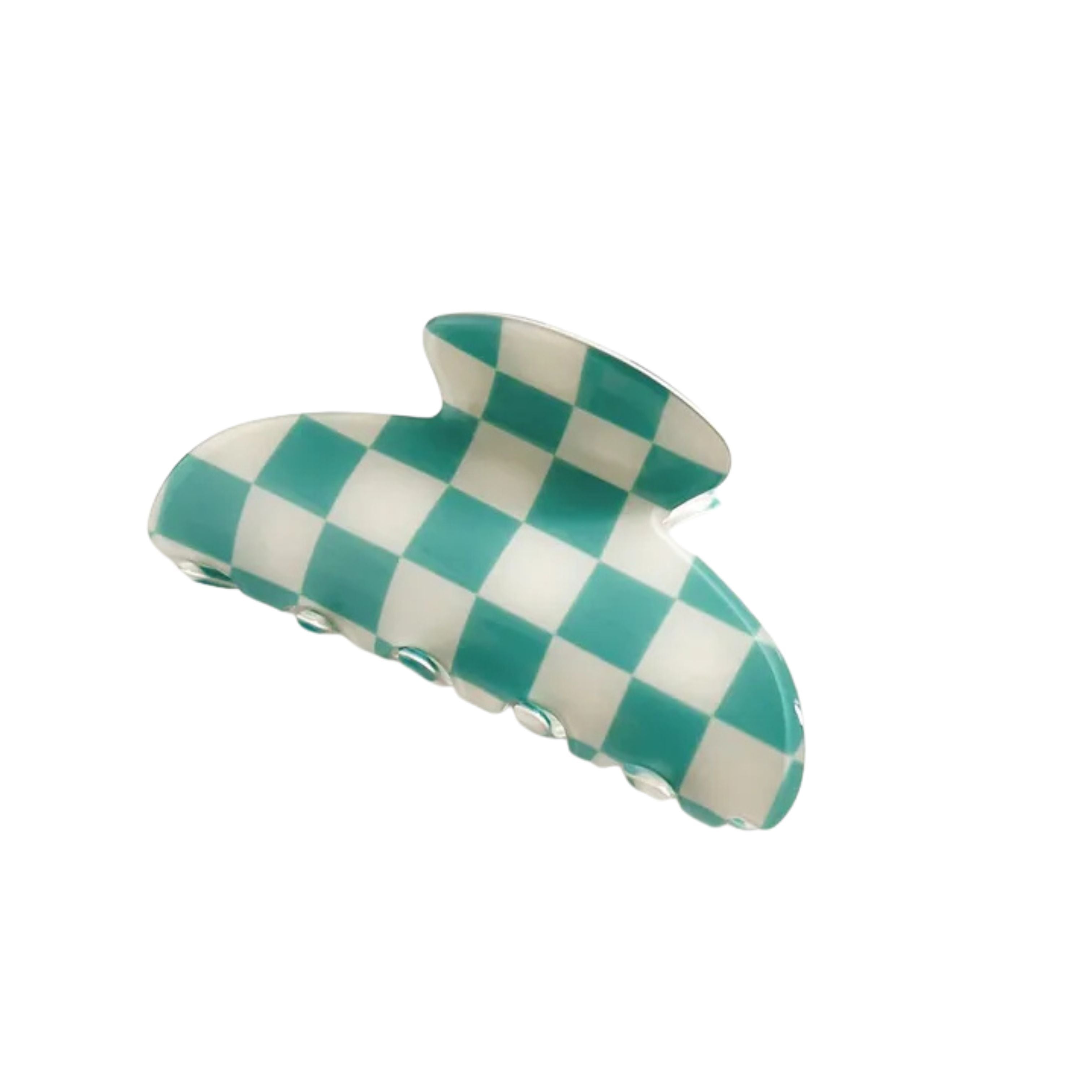 Checkered Hair Claw Clip