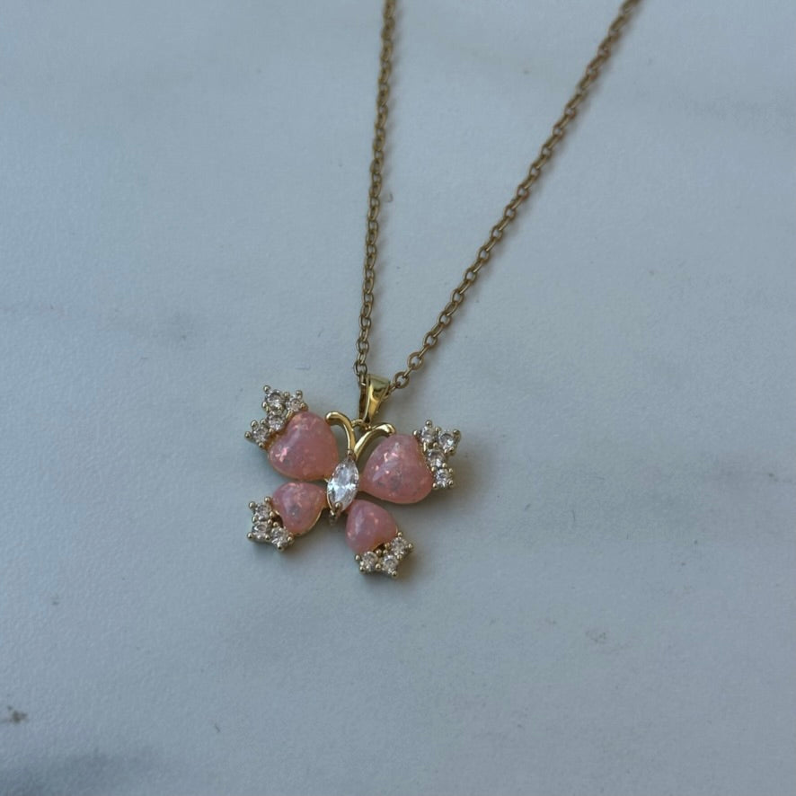 Opalite Butterfly Necklace