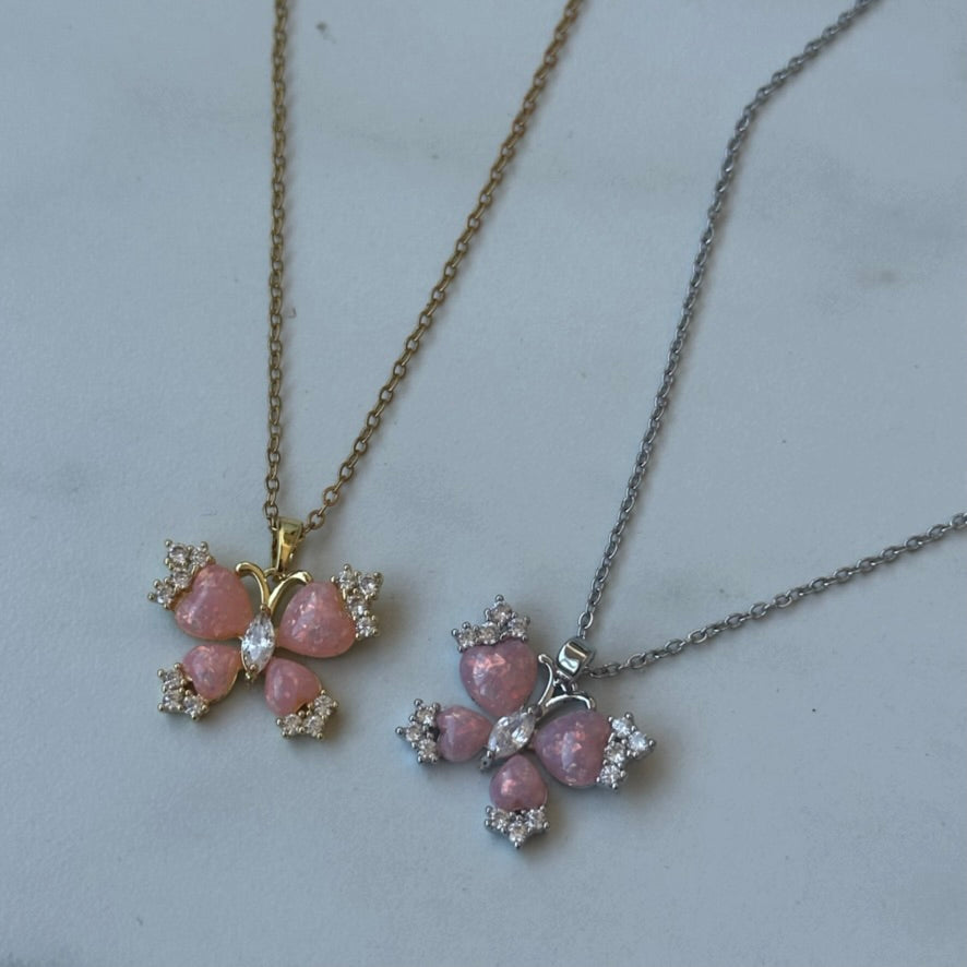 Opalite Butterfly Necklace