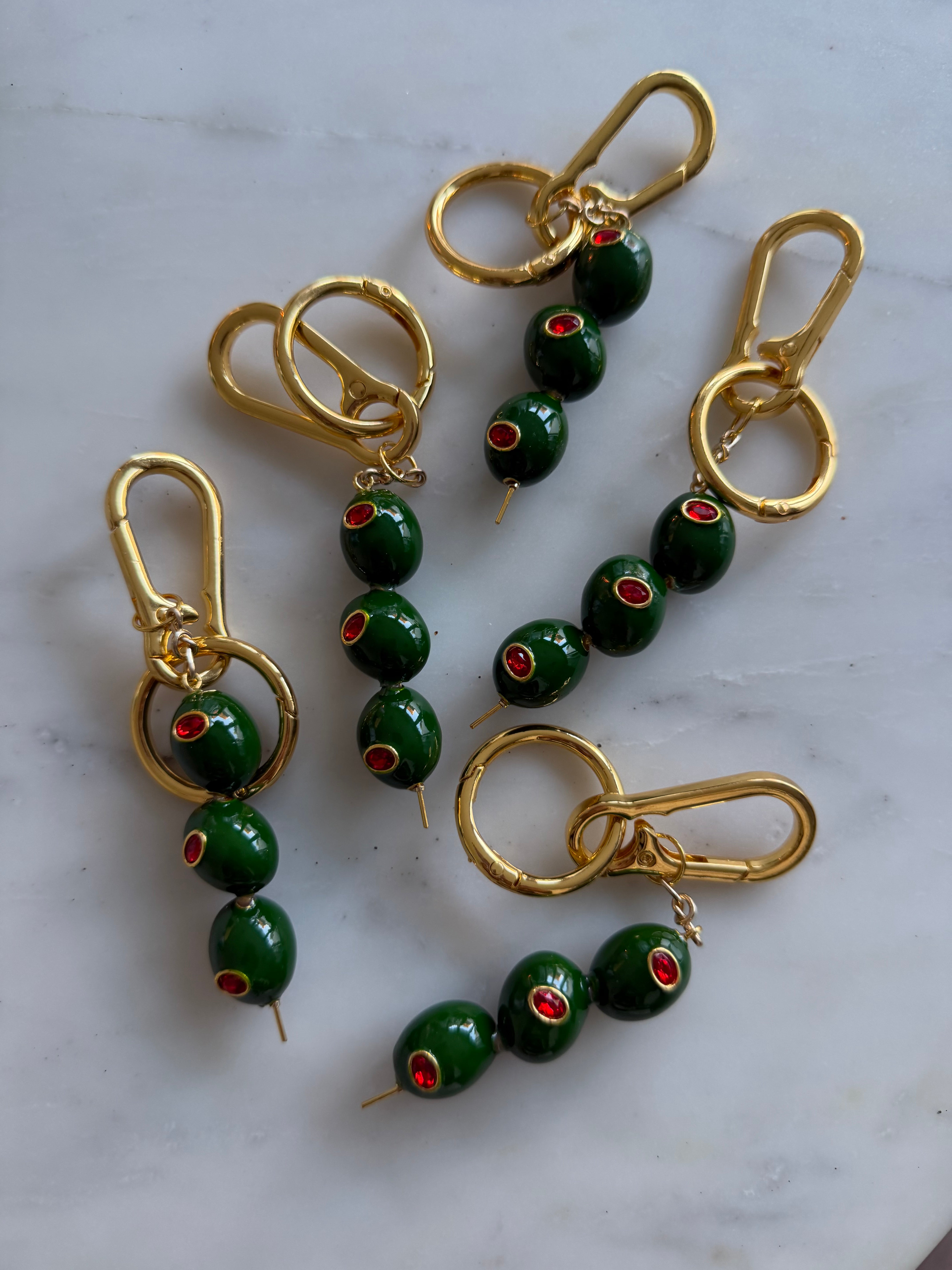 Trio of Olives Bag Charm