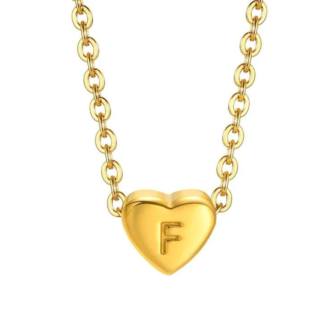 initial heart necklace