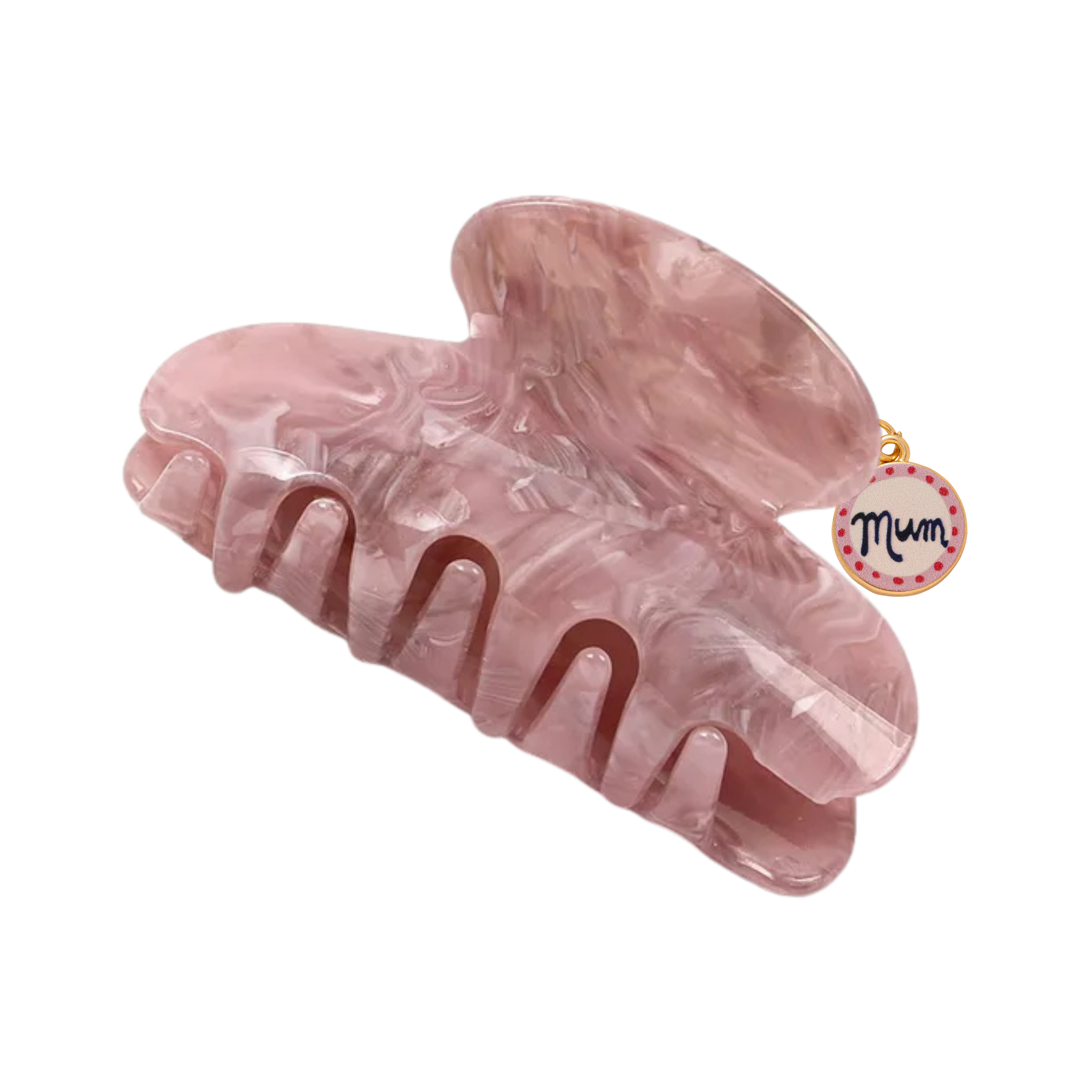 Pink Marble Hair Claw Clip