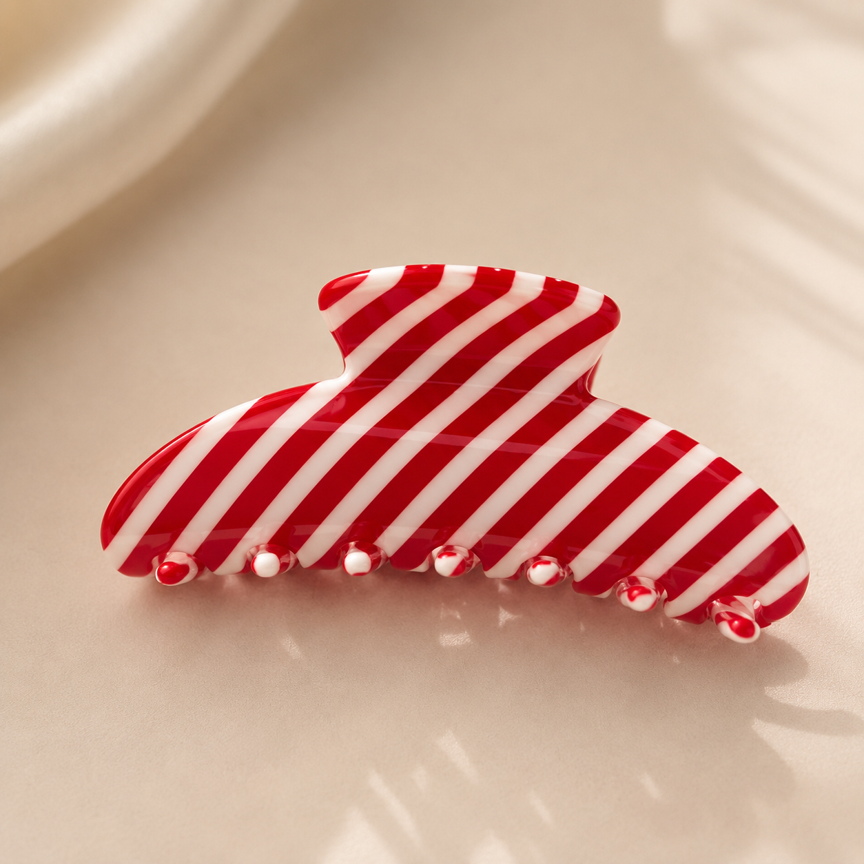 Candy Stripe Hair Claw Clip