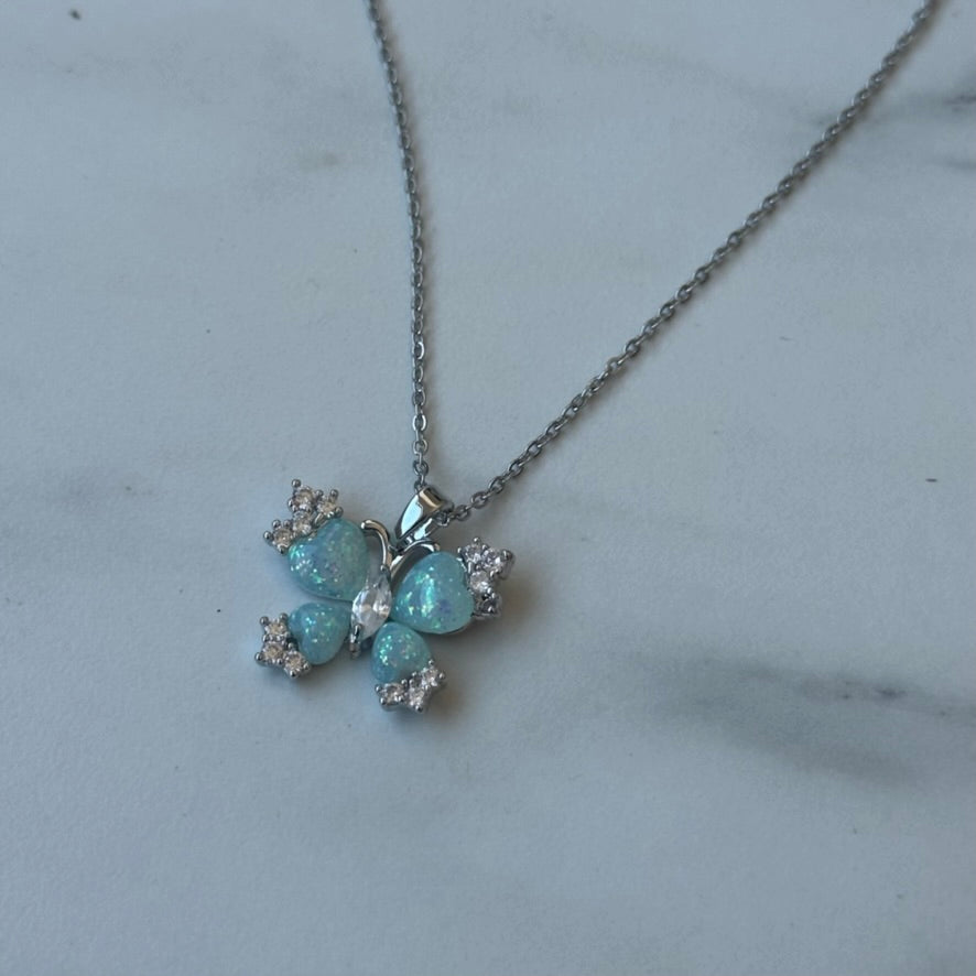 Opalite Butterfly Necklace