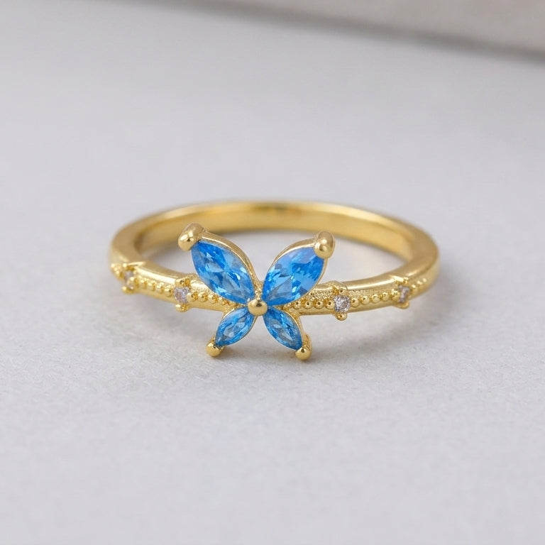 Azure Butterfly Ring