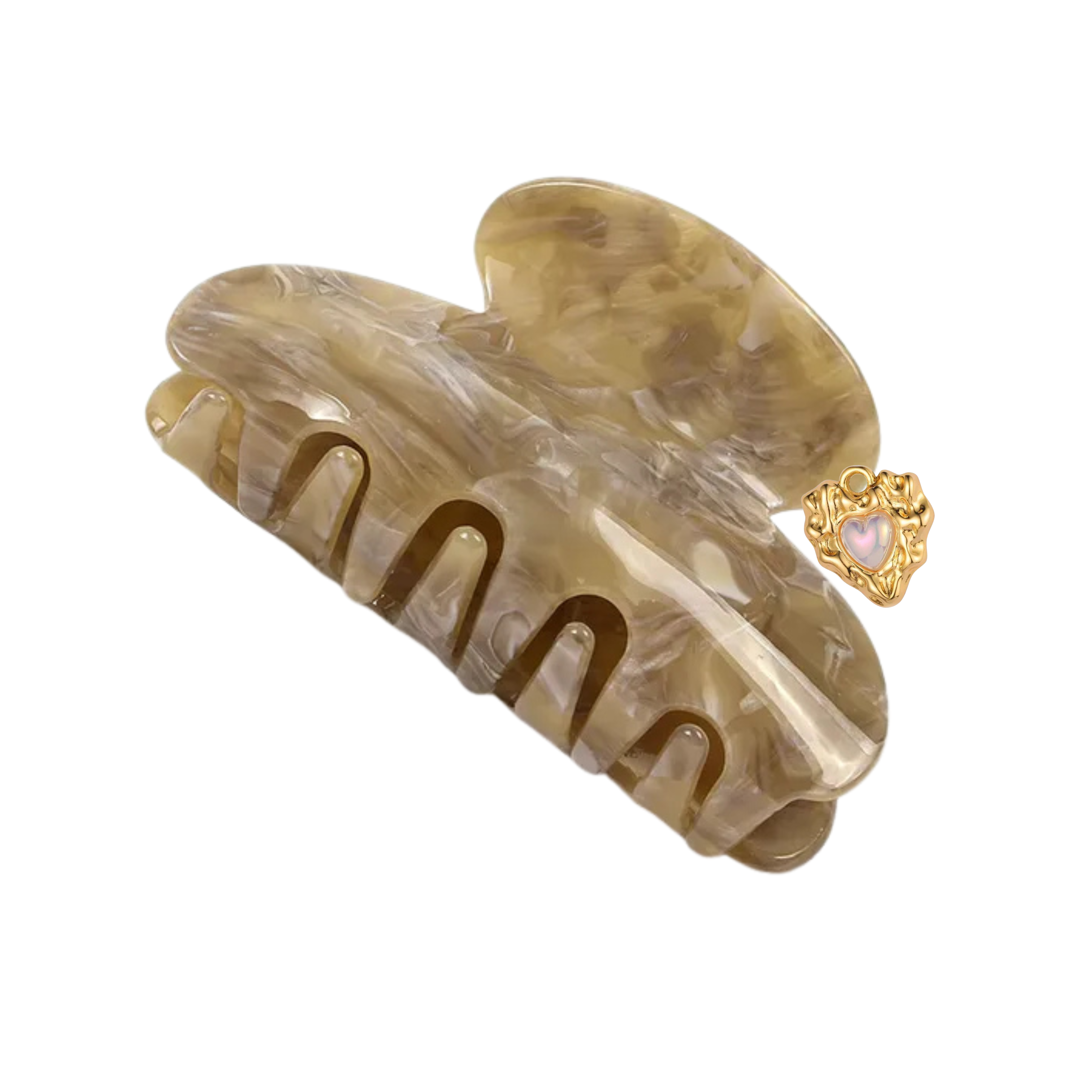 Toffee Marble Hair Claw Clip
