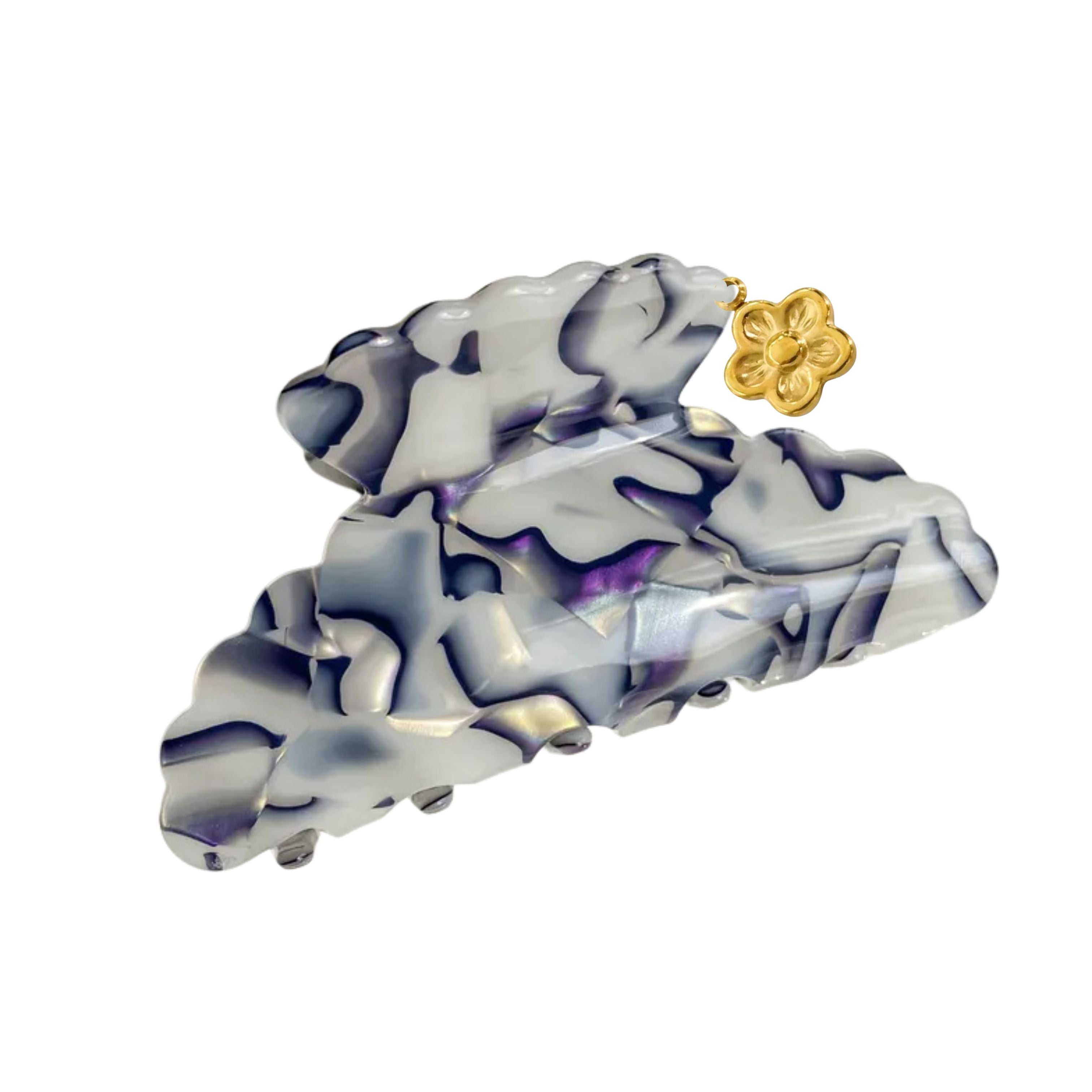 Midnight Marble Hair Claw Clip