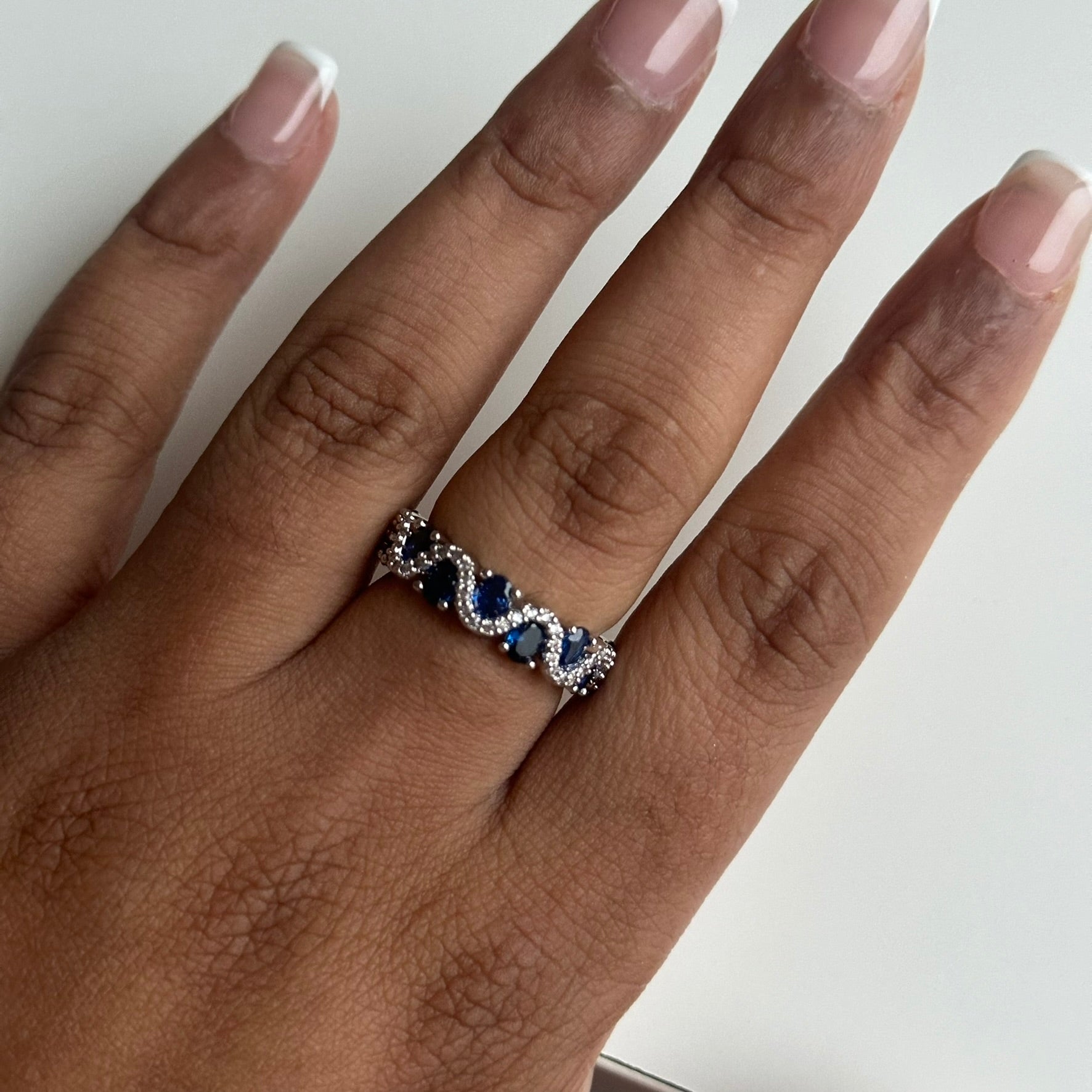 royal blue wave ring