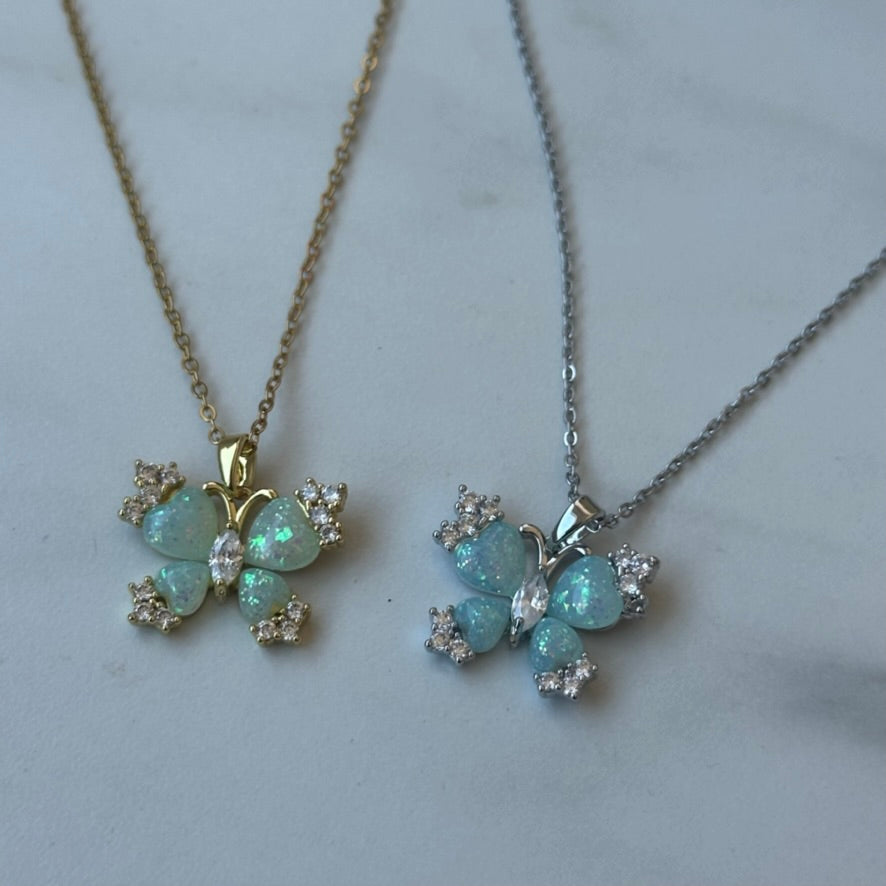 Opalite Butterfly Necklace
