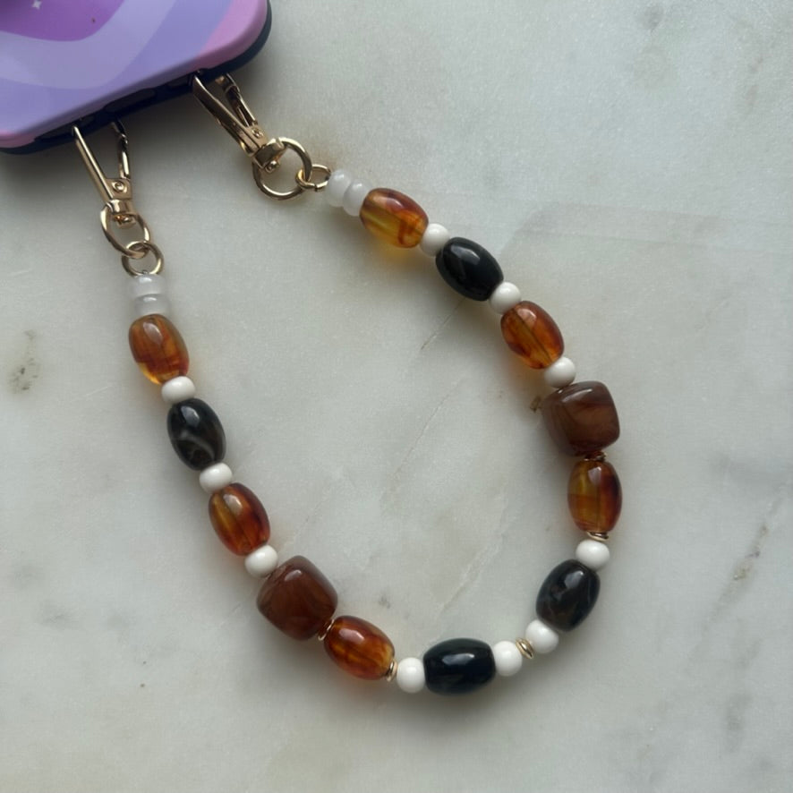 Tort Bead Phone Strap