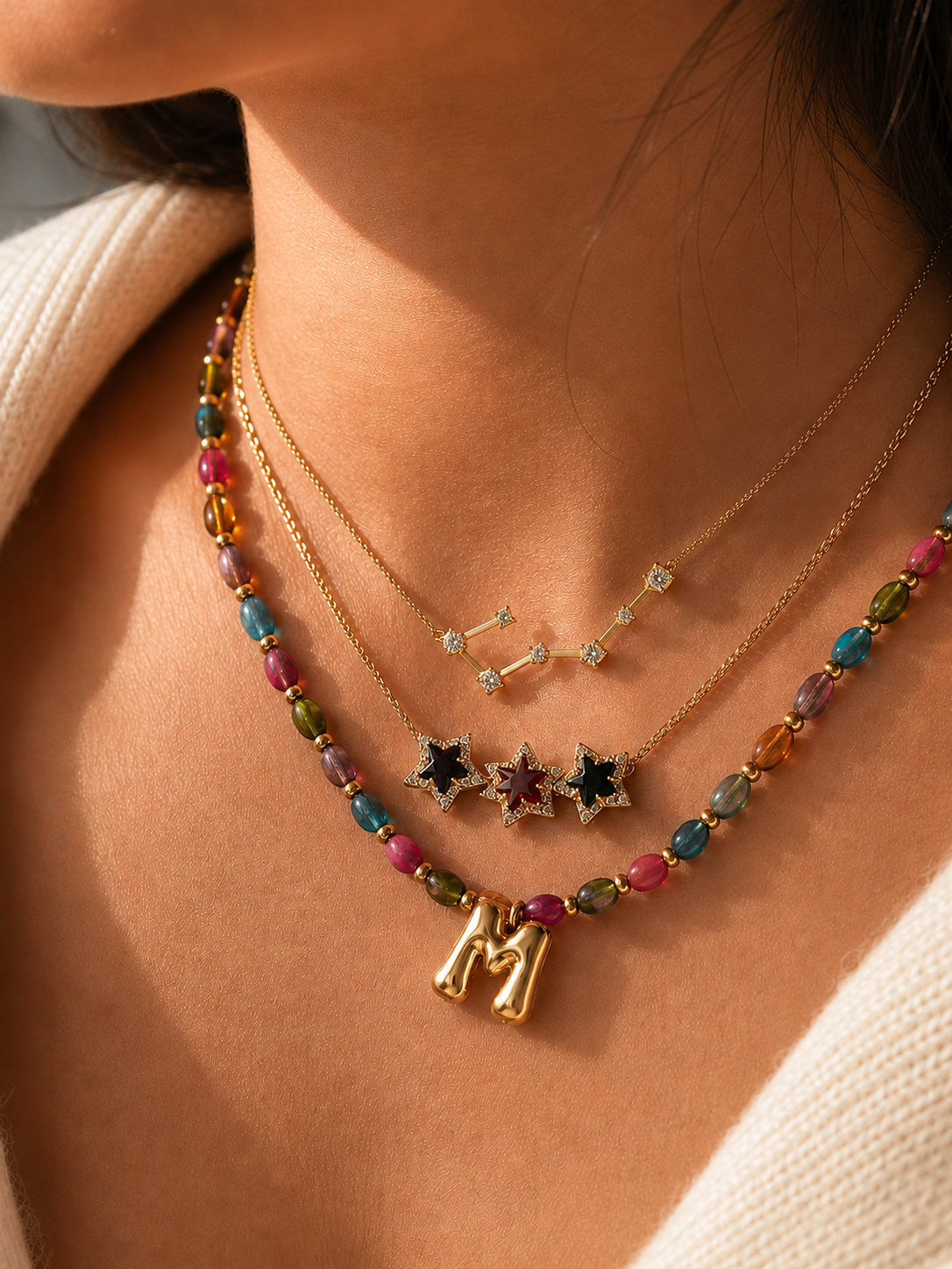 Beaded Letter Necklace