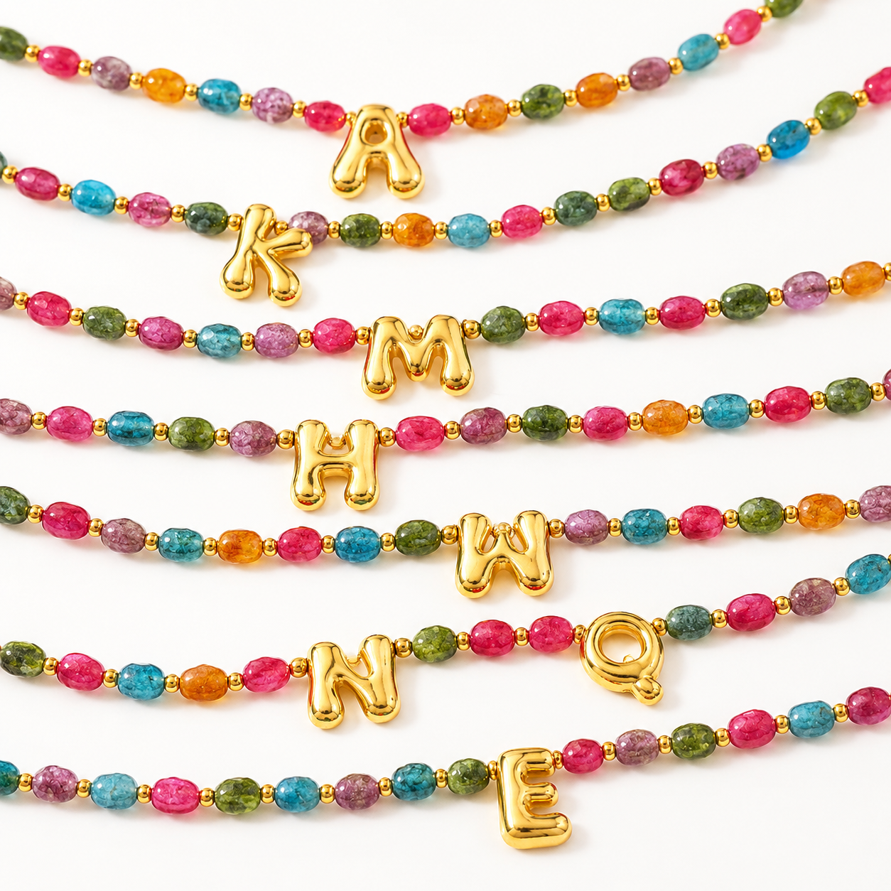 Beaded Letter Necklace