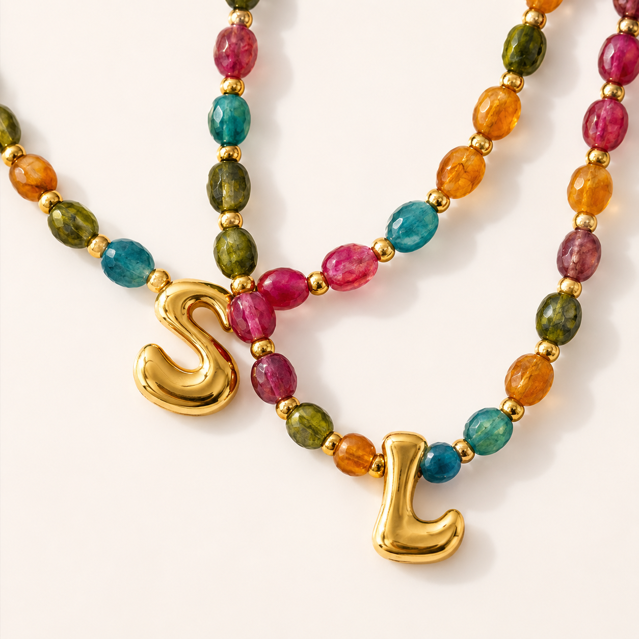 Beaded Letter Necklace