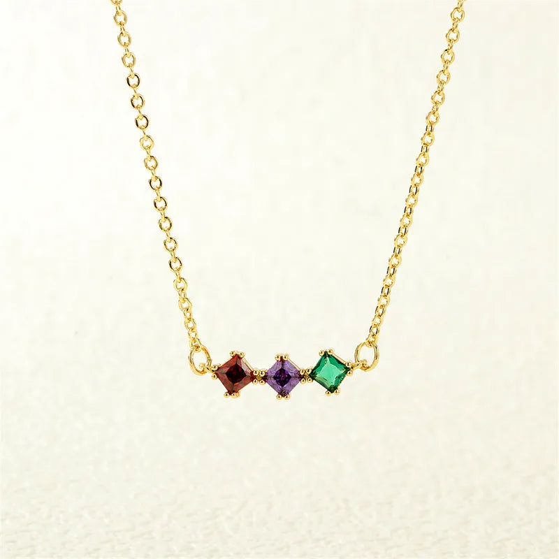 square cluster necklace