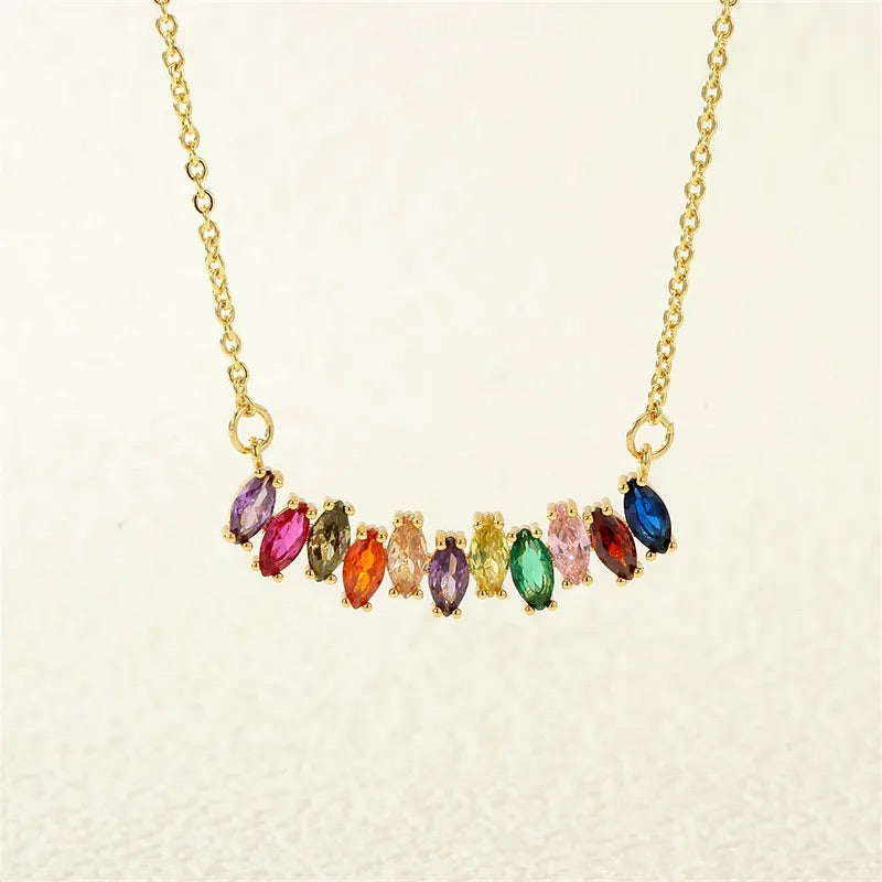 Diamond cluster necklace