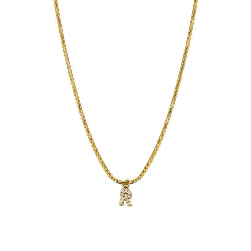 Alphabet Snake Chain Necklace