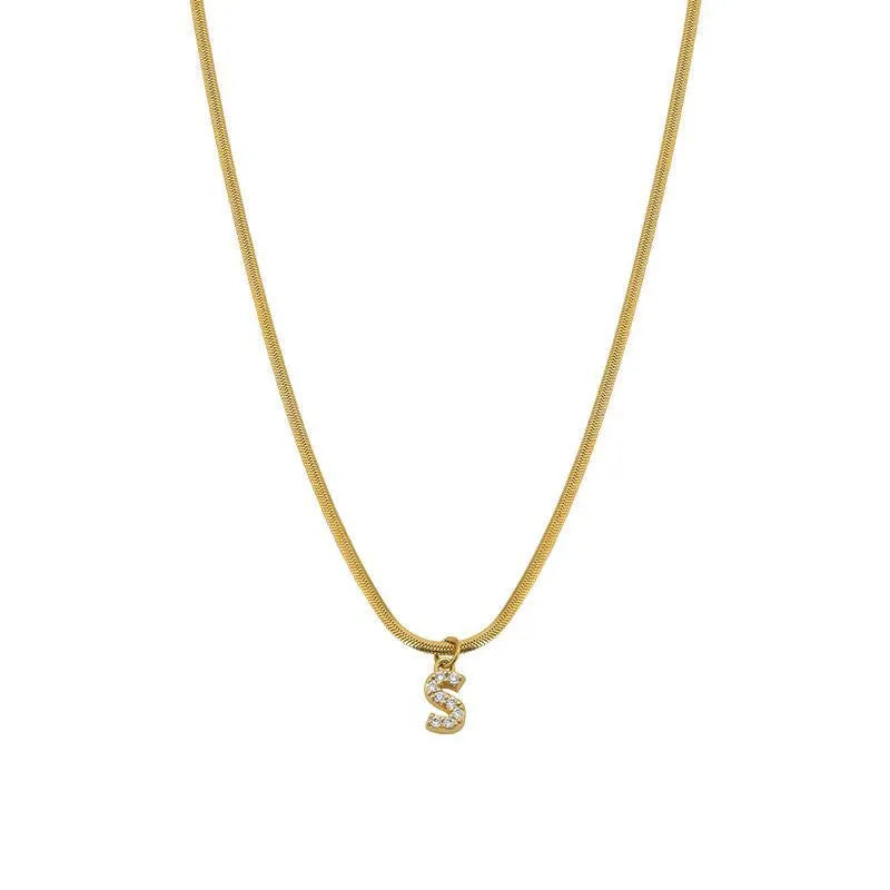 Alphabet Snake Chain Necklace