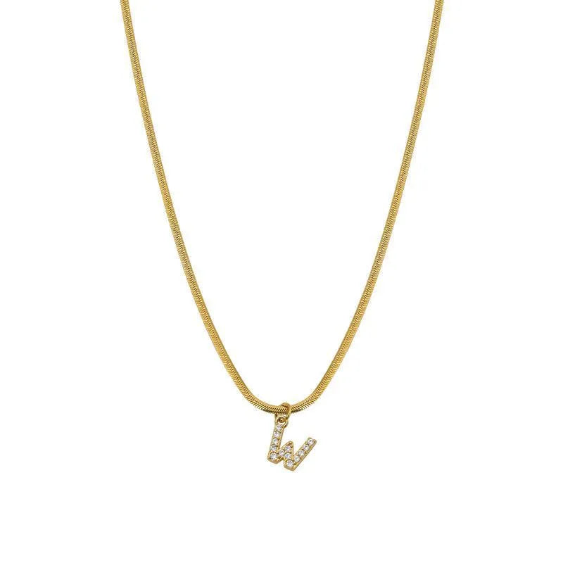 Alphabet Snake Chain Necklace