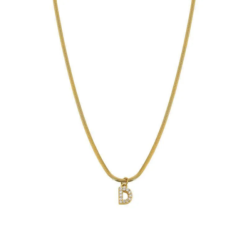 Alphabet Snake Chain Necklace