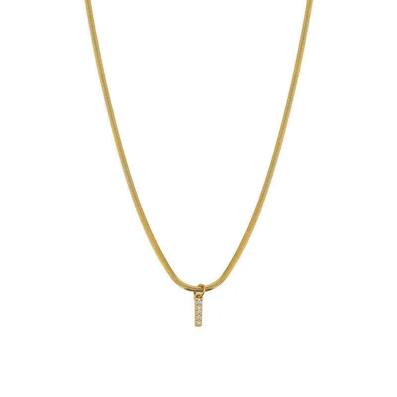 Alphabet Snake Chain Necklace