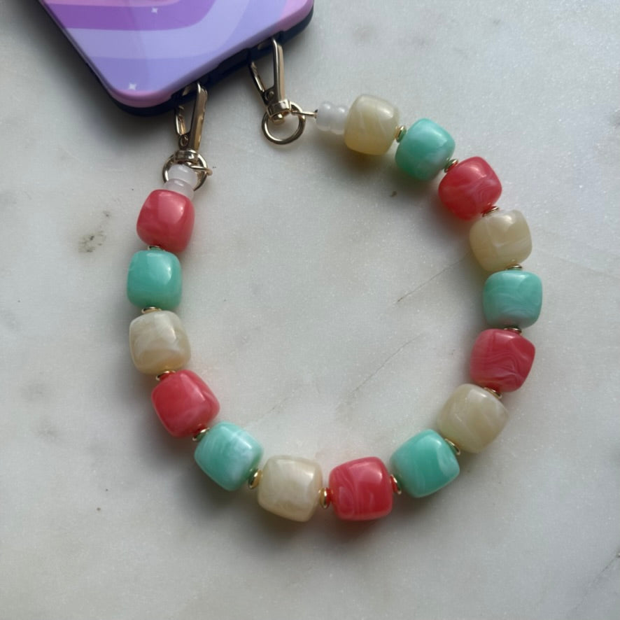 Multi Beaded Phone Strap