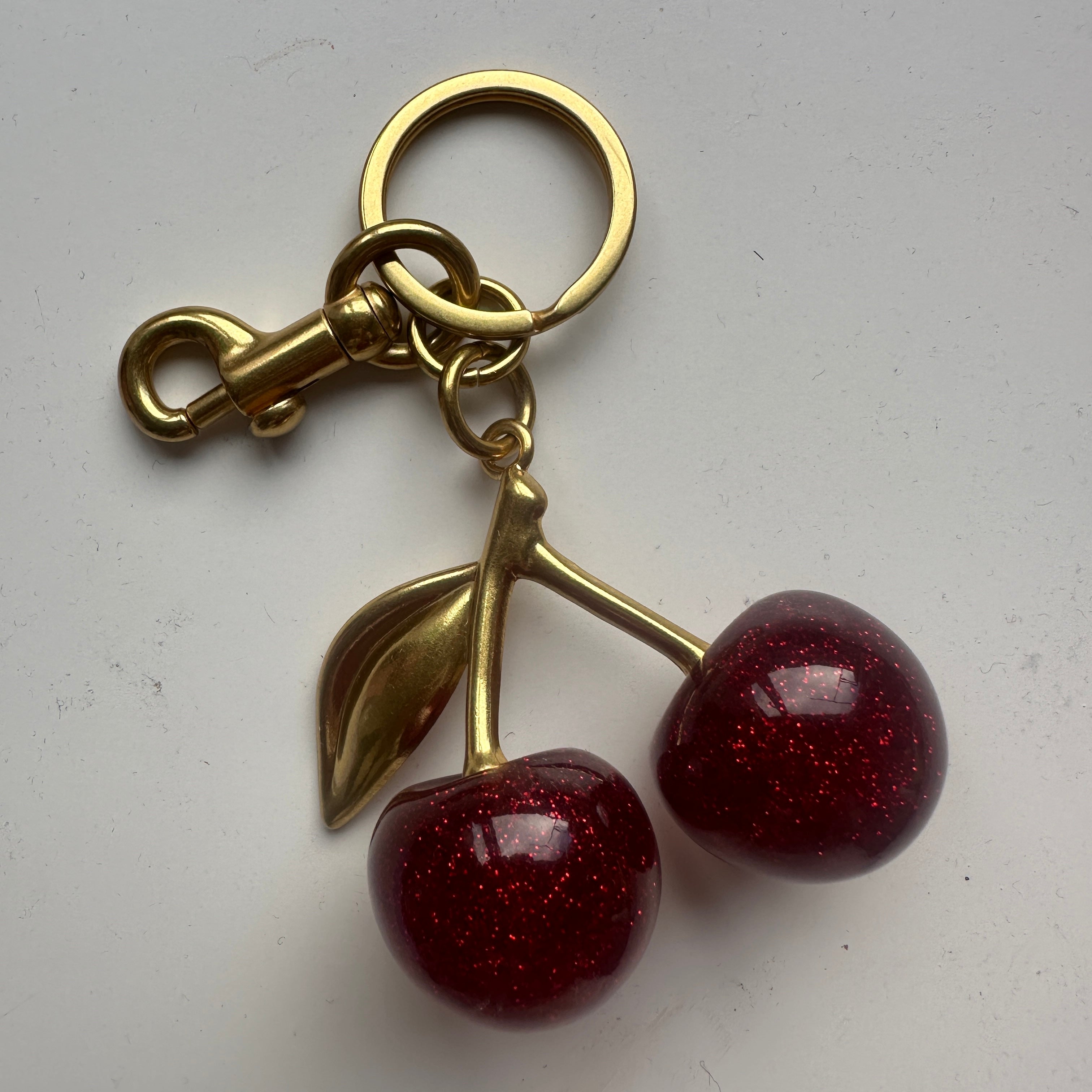 cherry bag charm