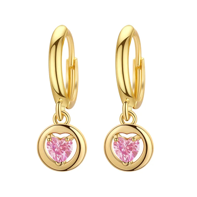 Pink Heart Earring