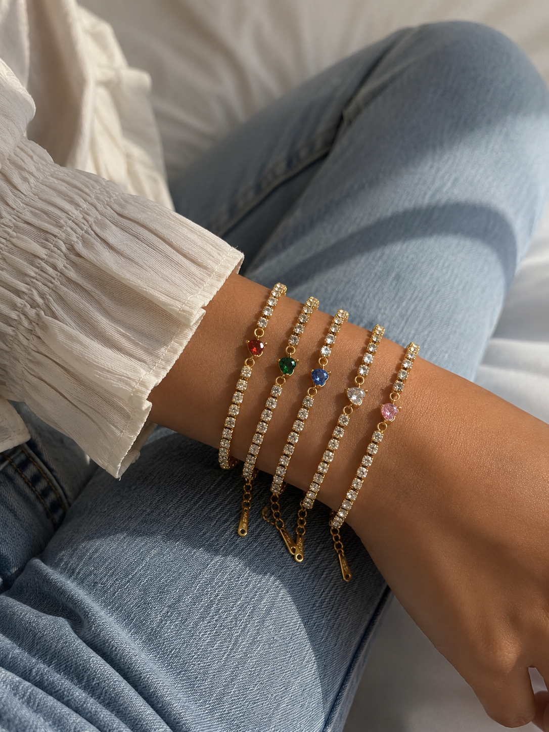 Heart Tennis Bracelet
