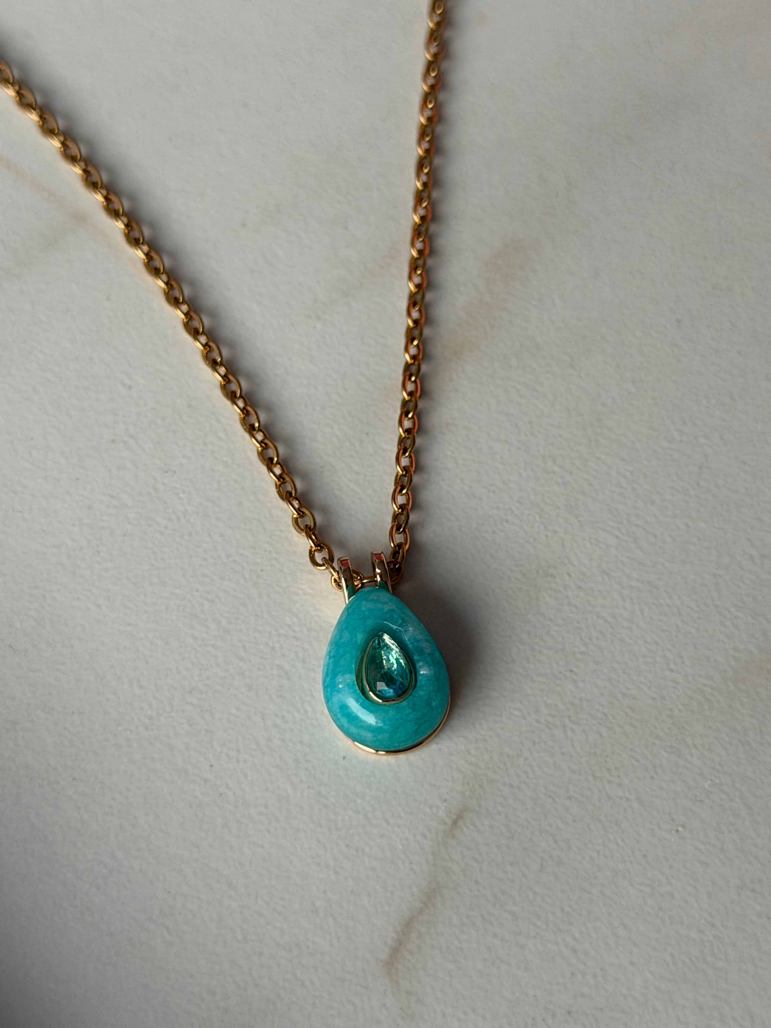 Birthstone Teardrop Necklace