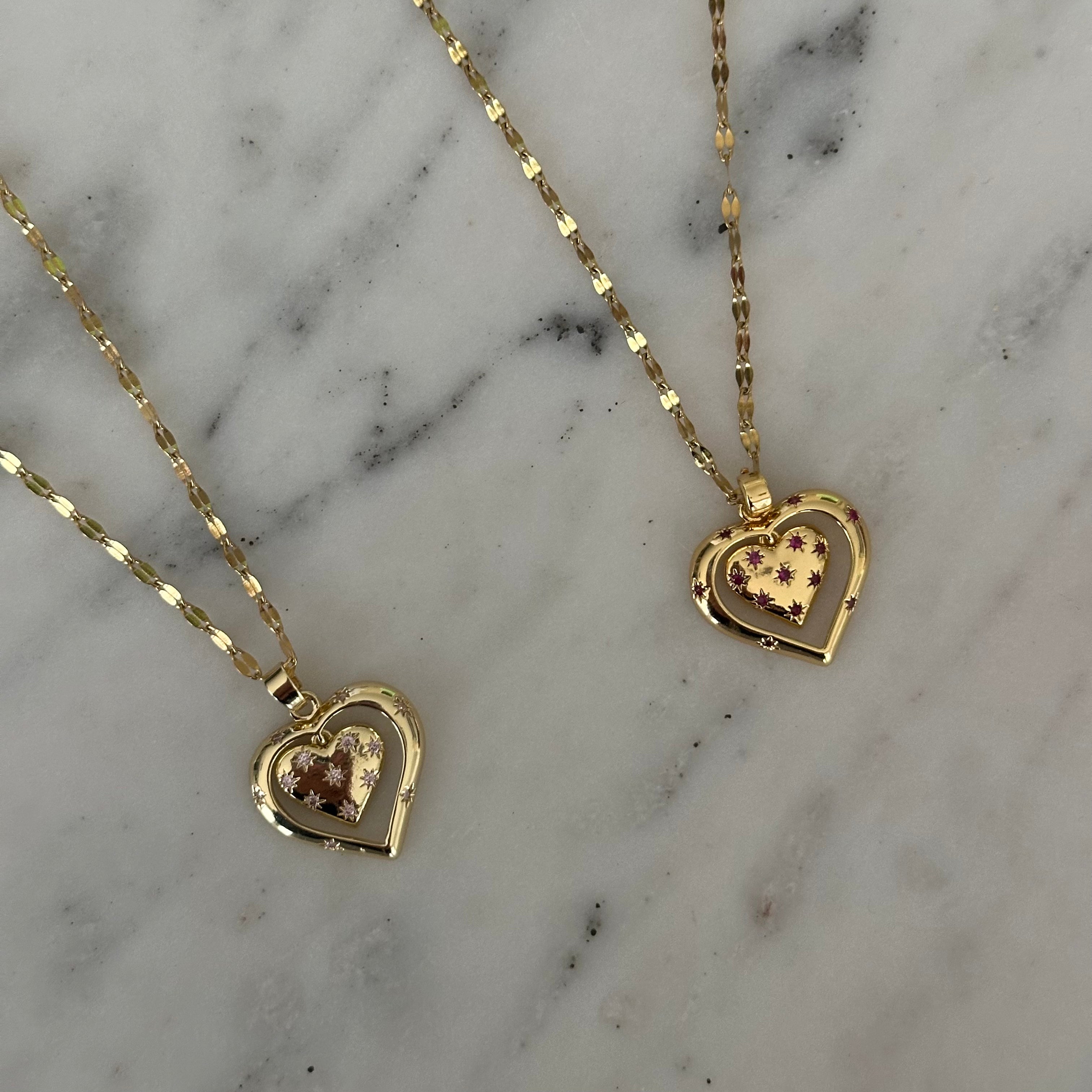 hollow heart necklace