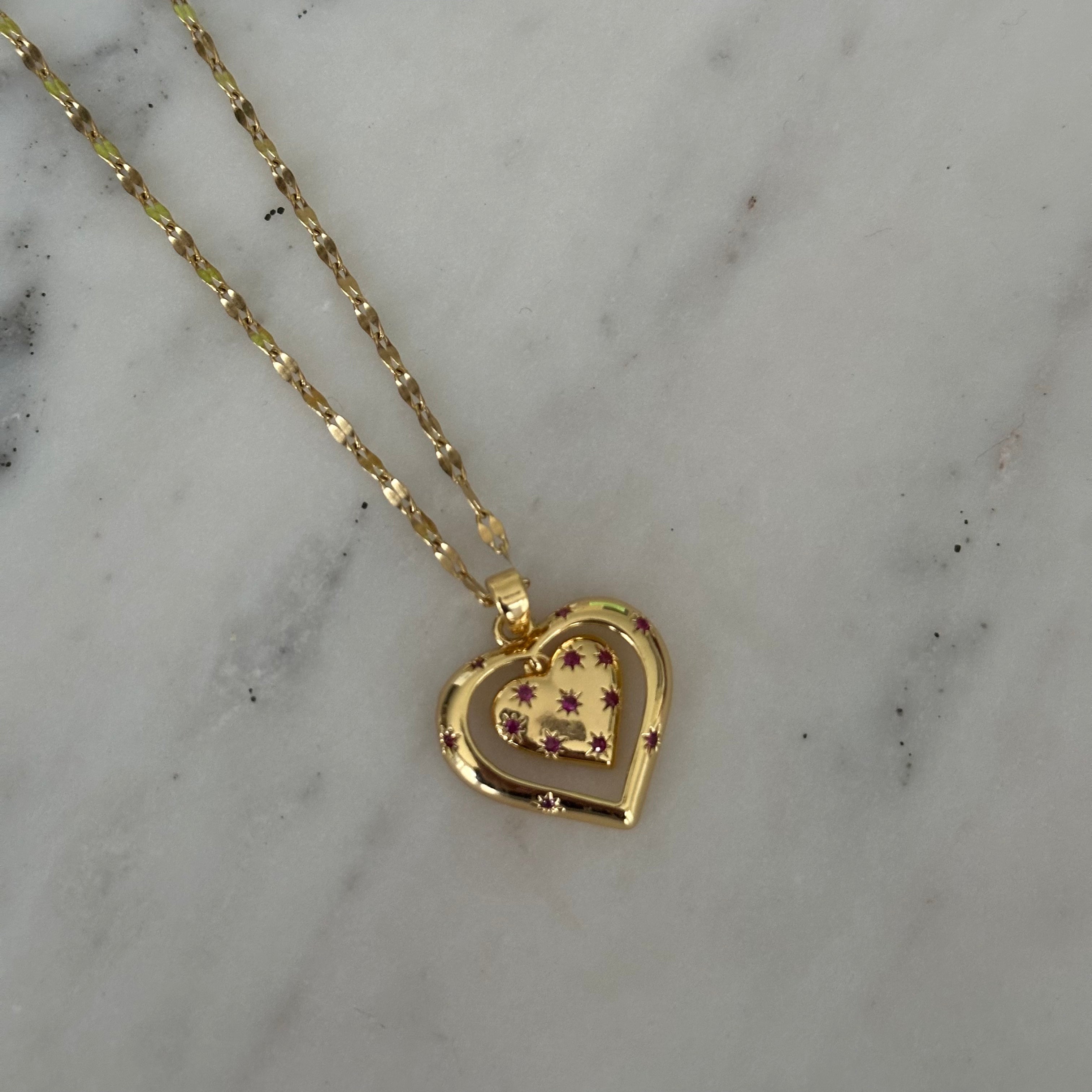 hollow heart necklace