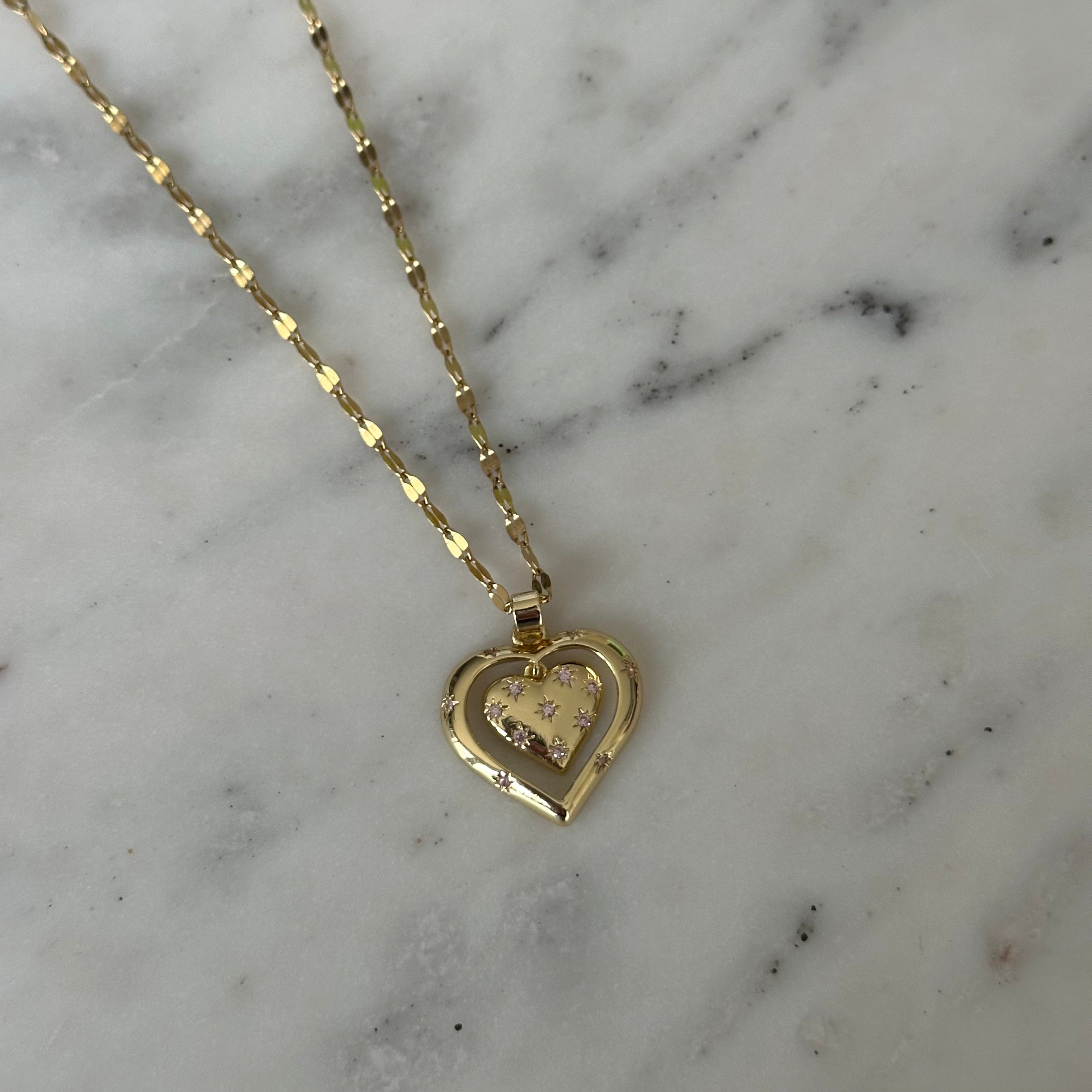 hollow heart necklace