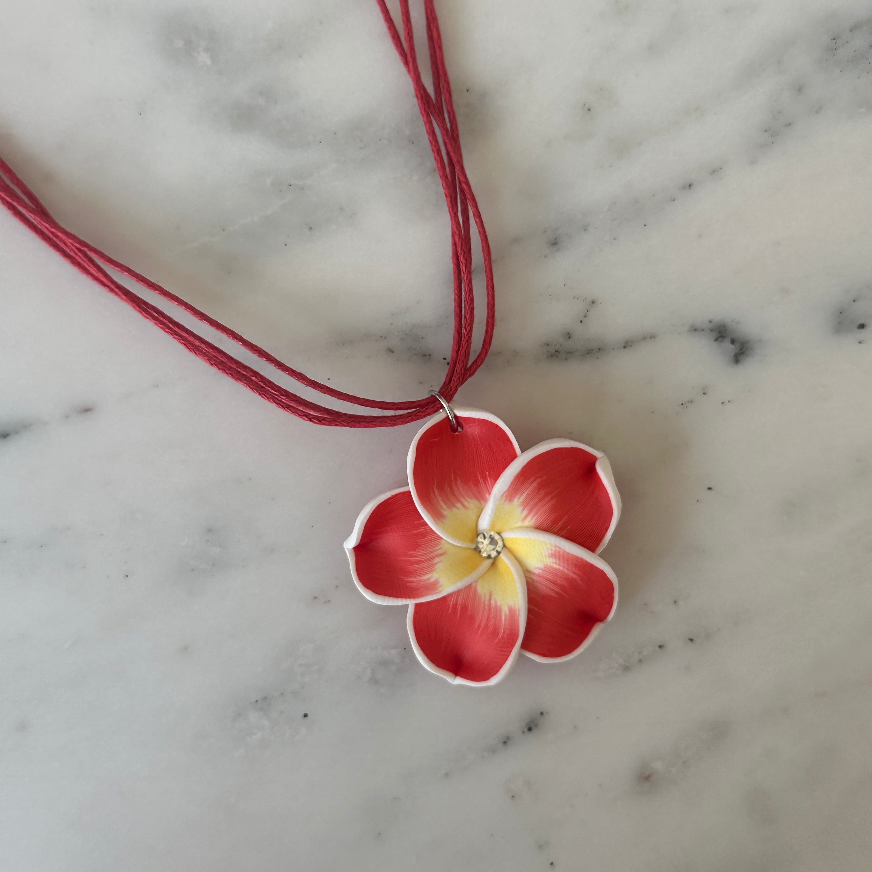 tropical flower necklace