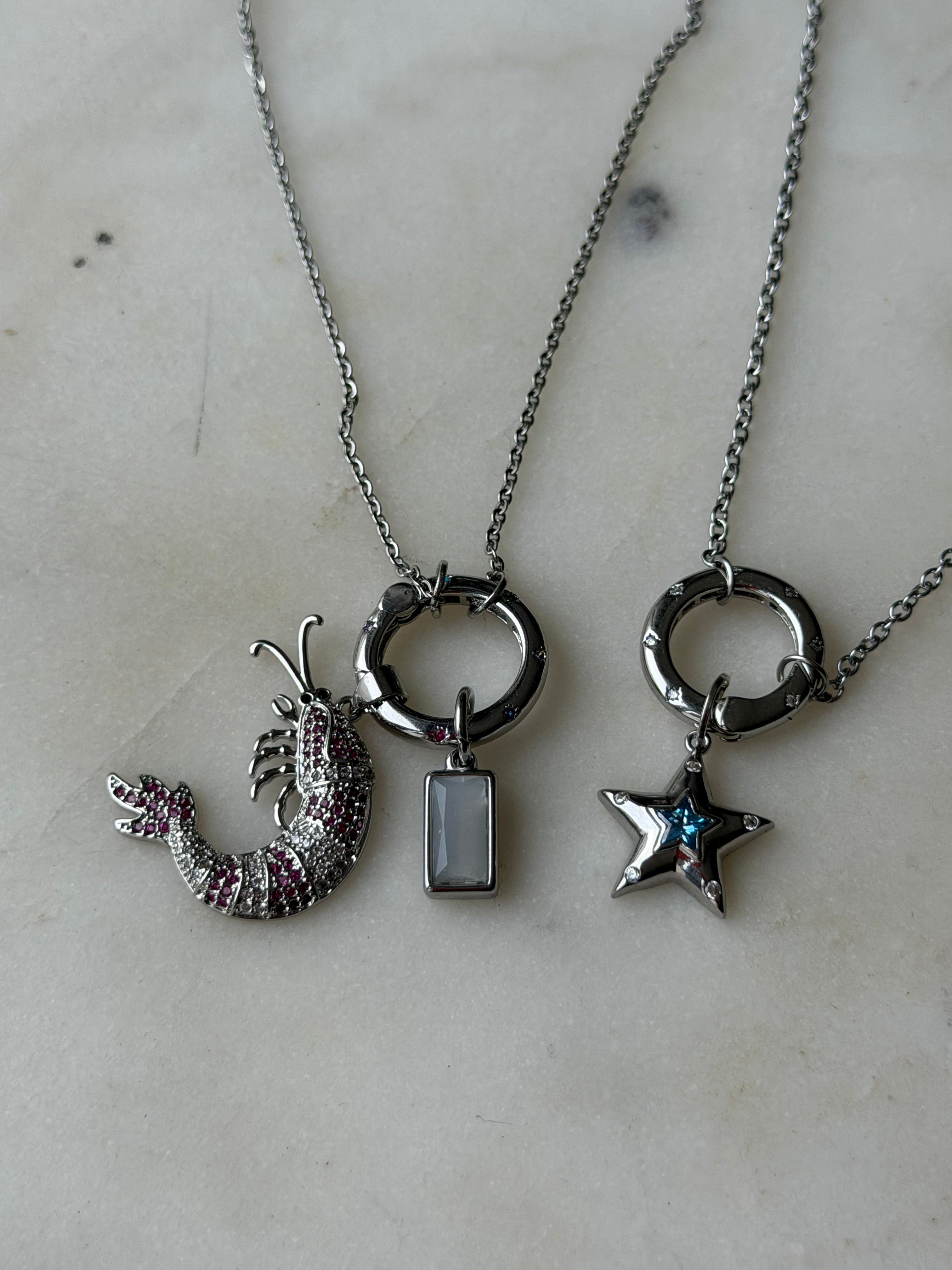 Silver Circle Charm Necklace