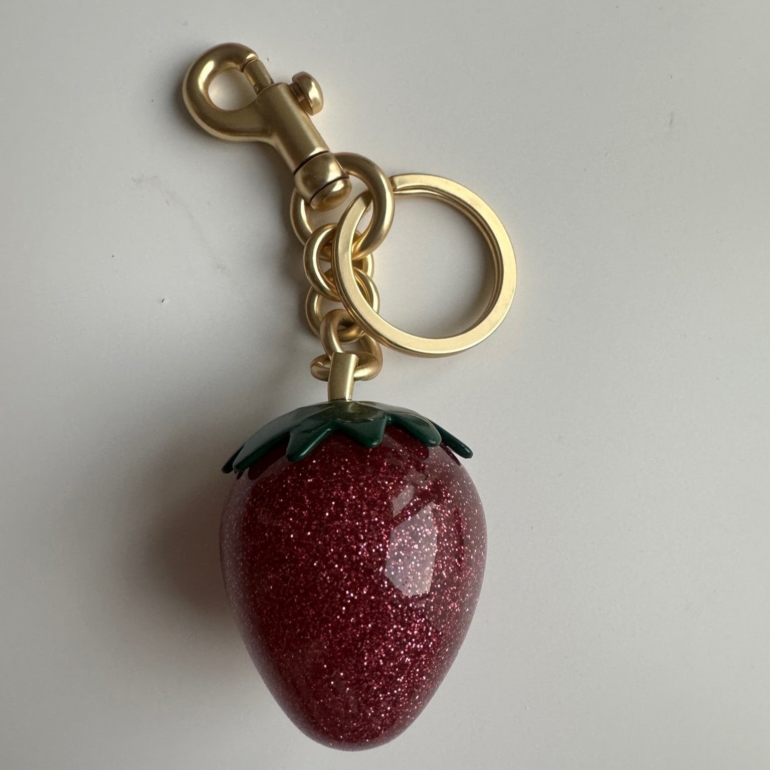 Strawberry bag charm