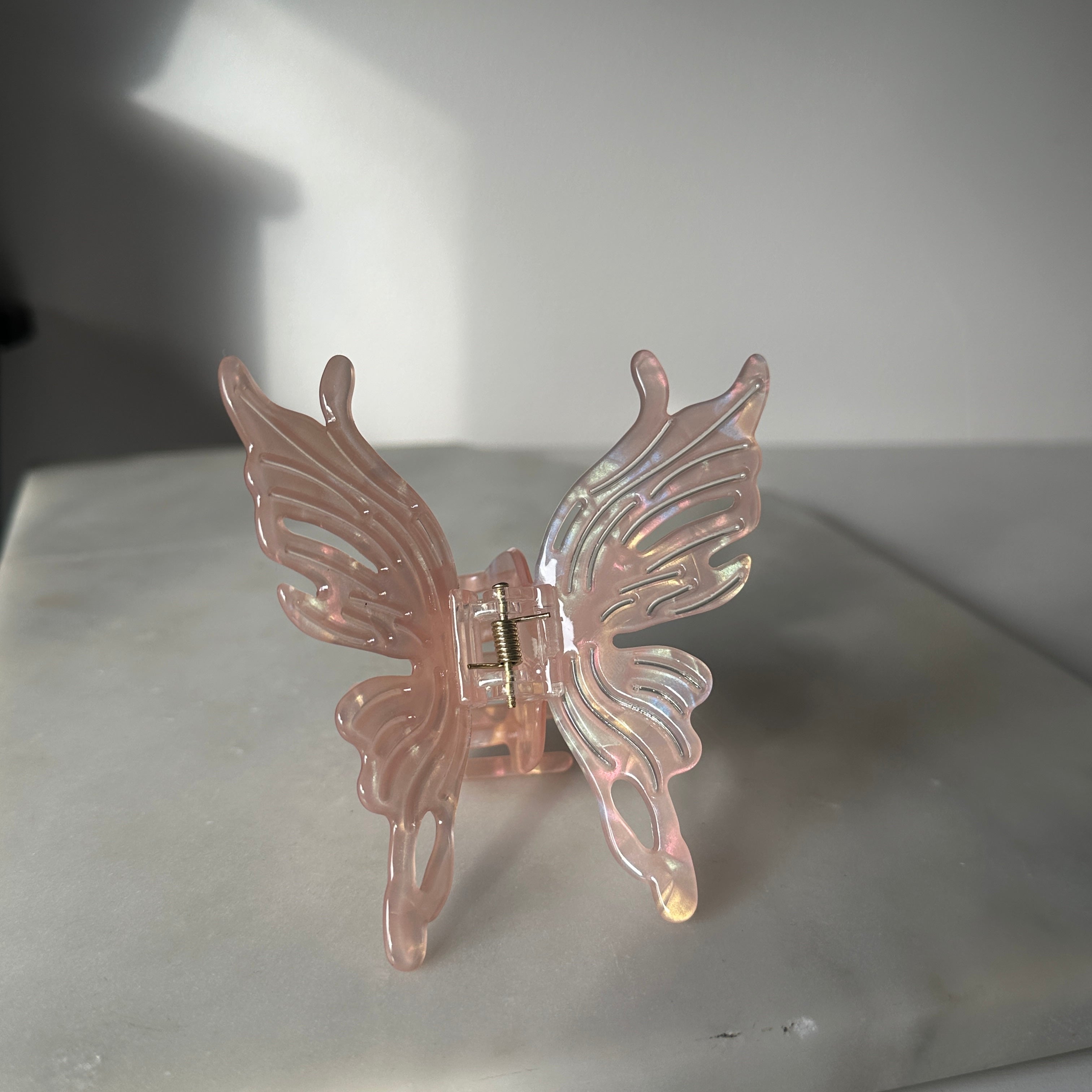iridescent butterfly hair claw clip