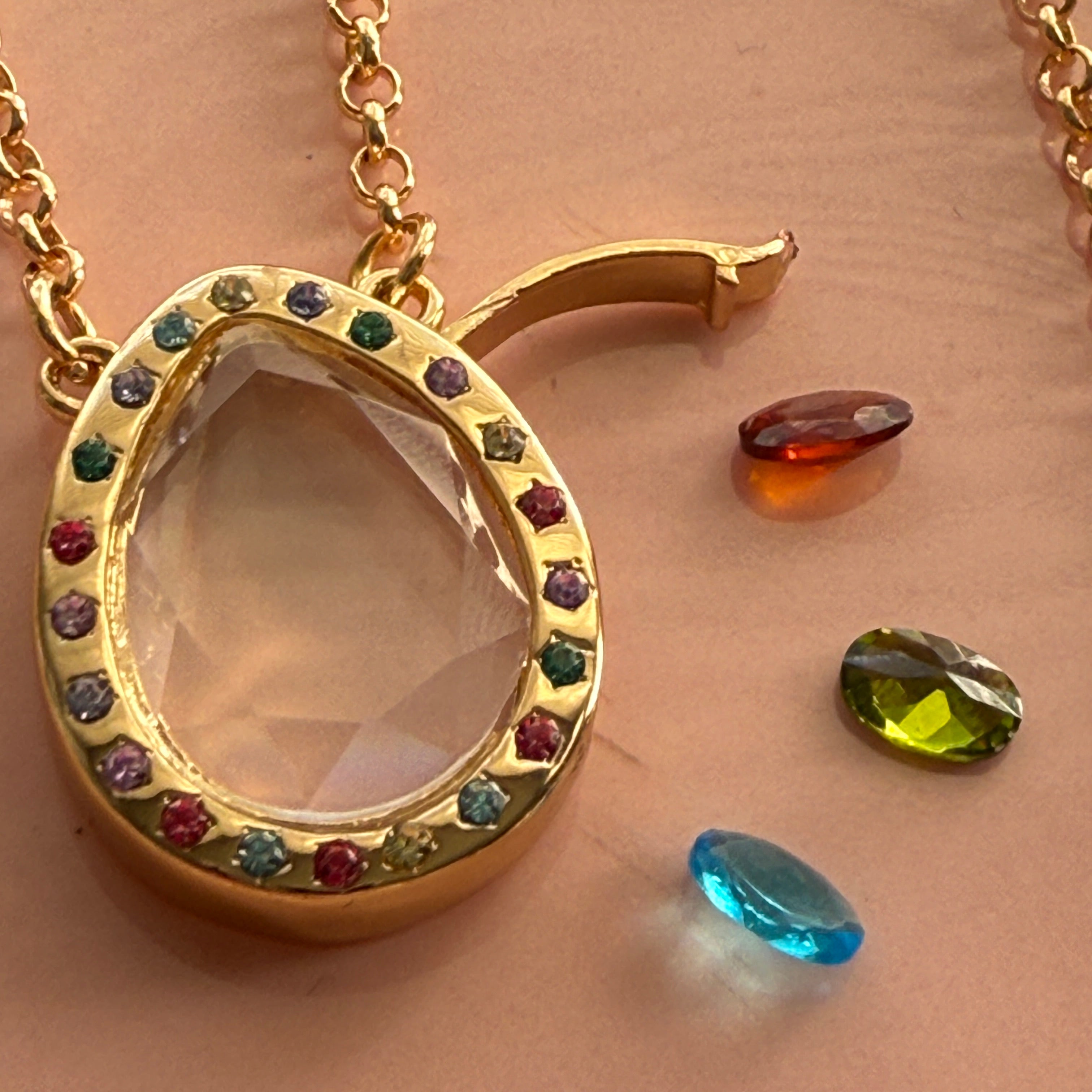 Floating Birthstone Necklace